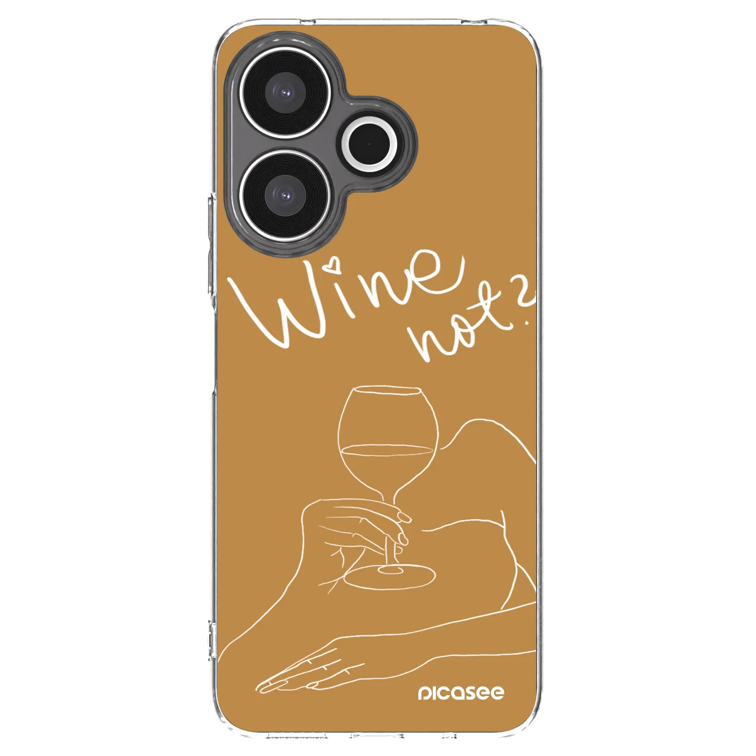 Picasee silikonska prozirna maskica za Xiaomi Redmi 13 4G - Wine not