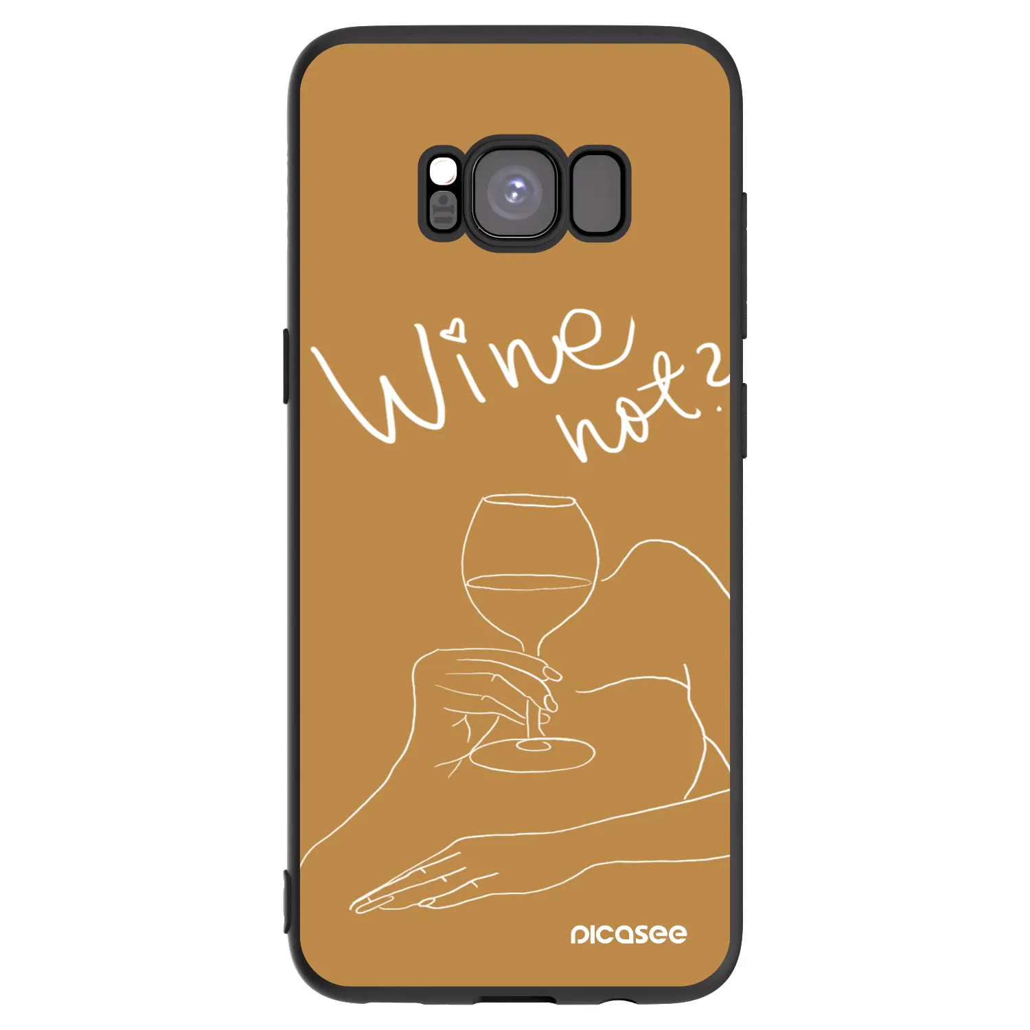 Picasee crna silikonska maskica za Samsung Galaxy S8 G950F - Wine not