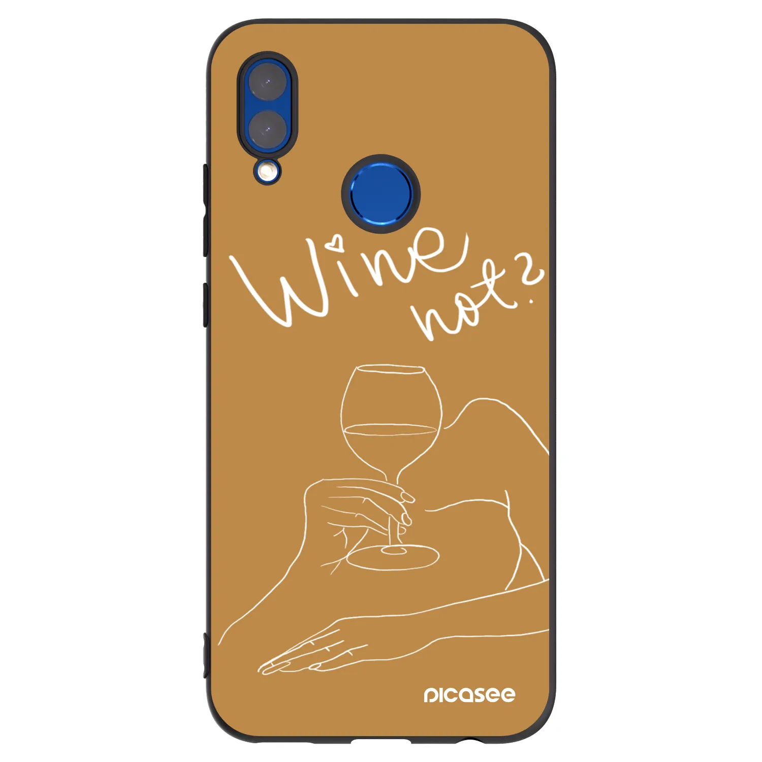 Picasee crna silikonska maskica za Huawei P Smart 2019 - Wine not