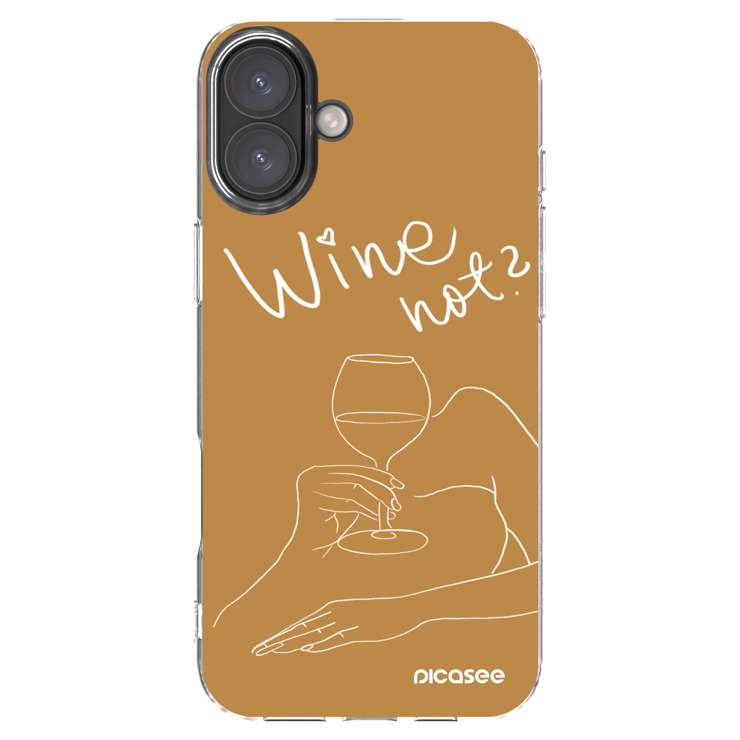 Picasee silikonska prozirna maskica za Apple iPhone 16 Plus - Wine not