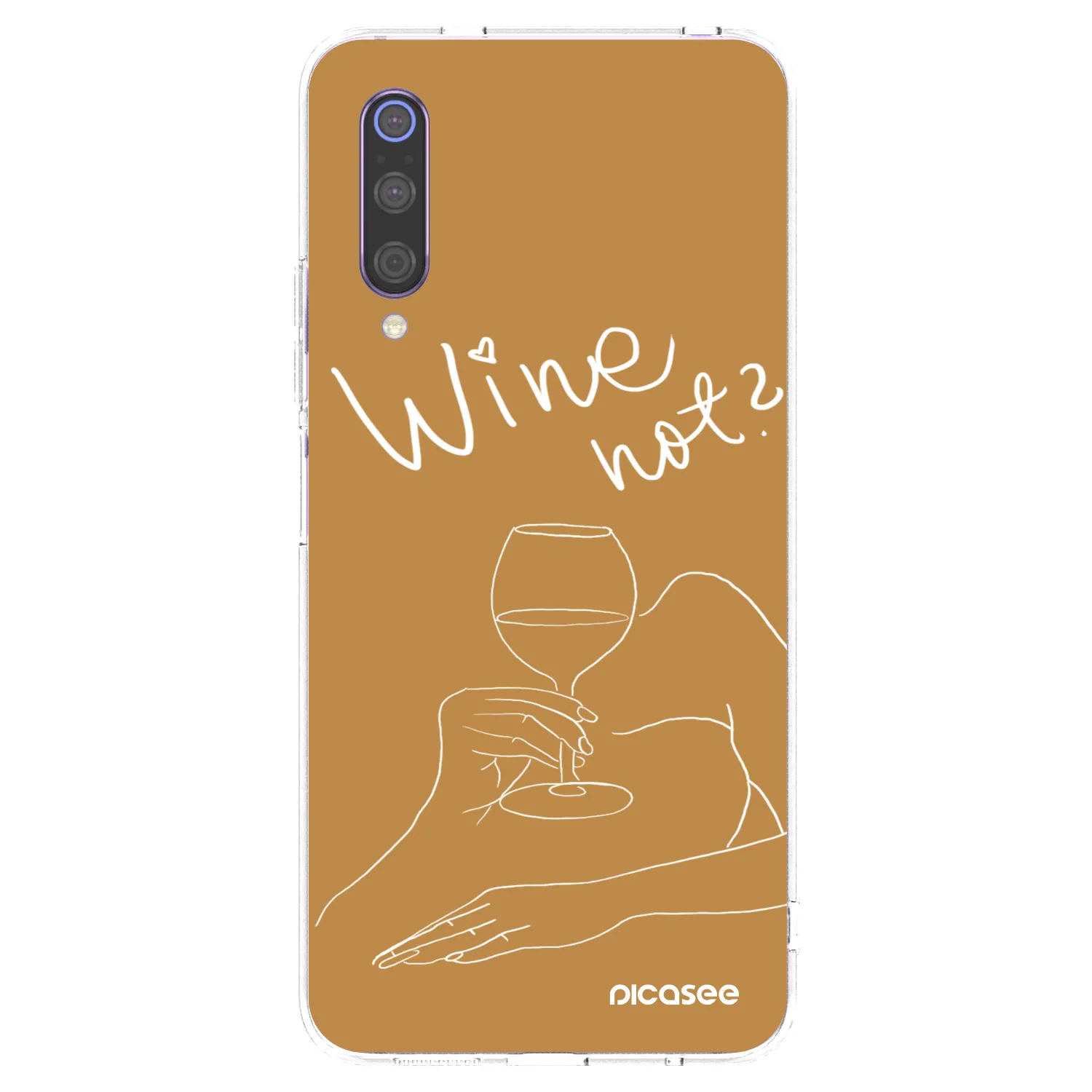 Picasee silikonska prozirna maskica za Xiaomi Mi 9 - Wine not
