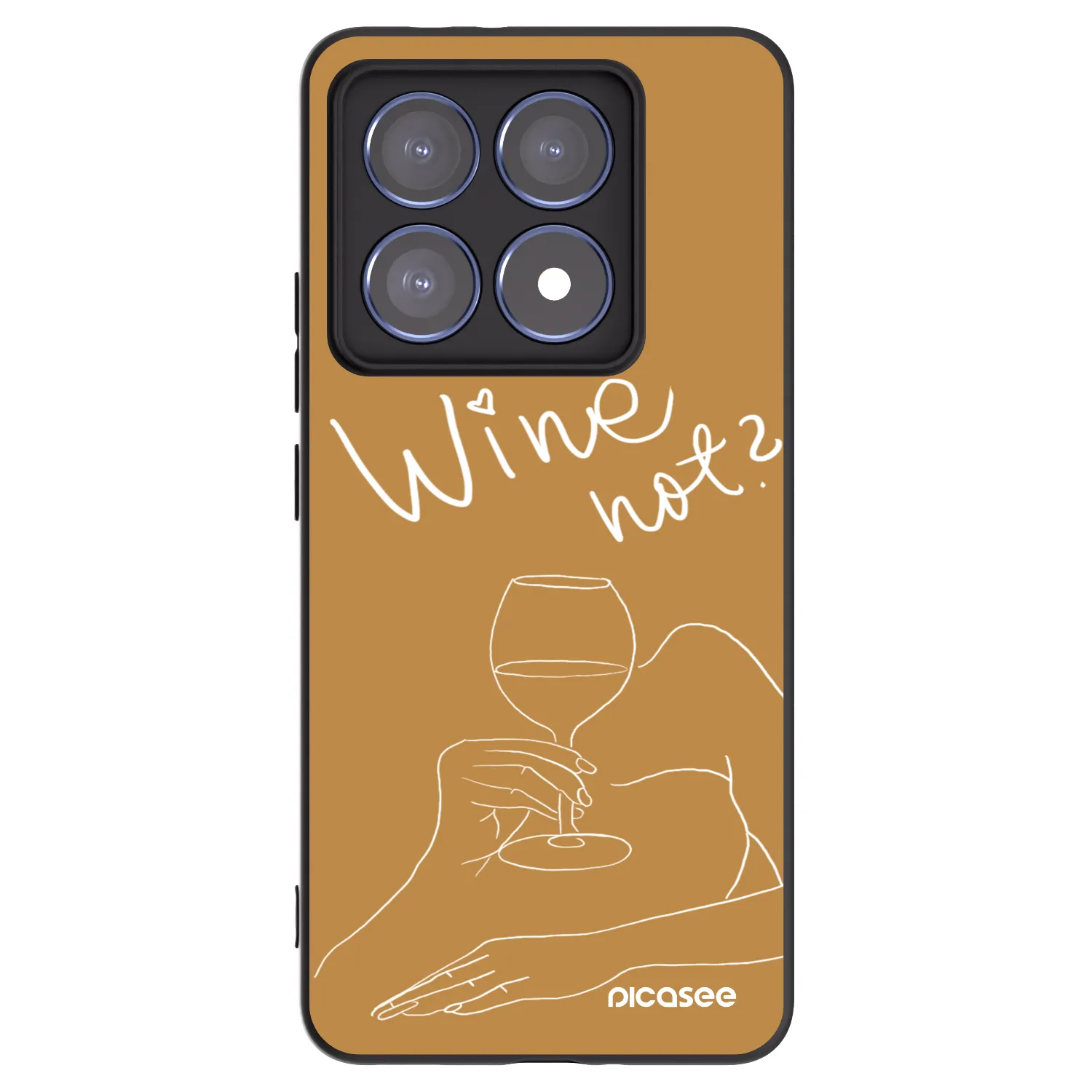 Picasee crna silikonska maskica za Xiaomi 14T Pro - Wine not