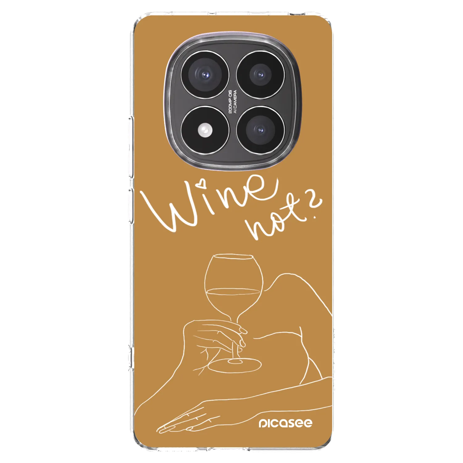 Picasee silikonska prozirna maskica za Xiaomi Redmi Note 14 Pro+ 5G - Wine not