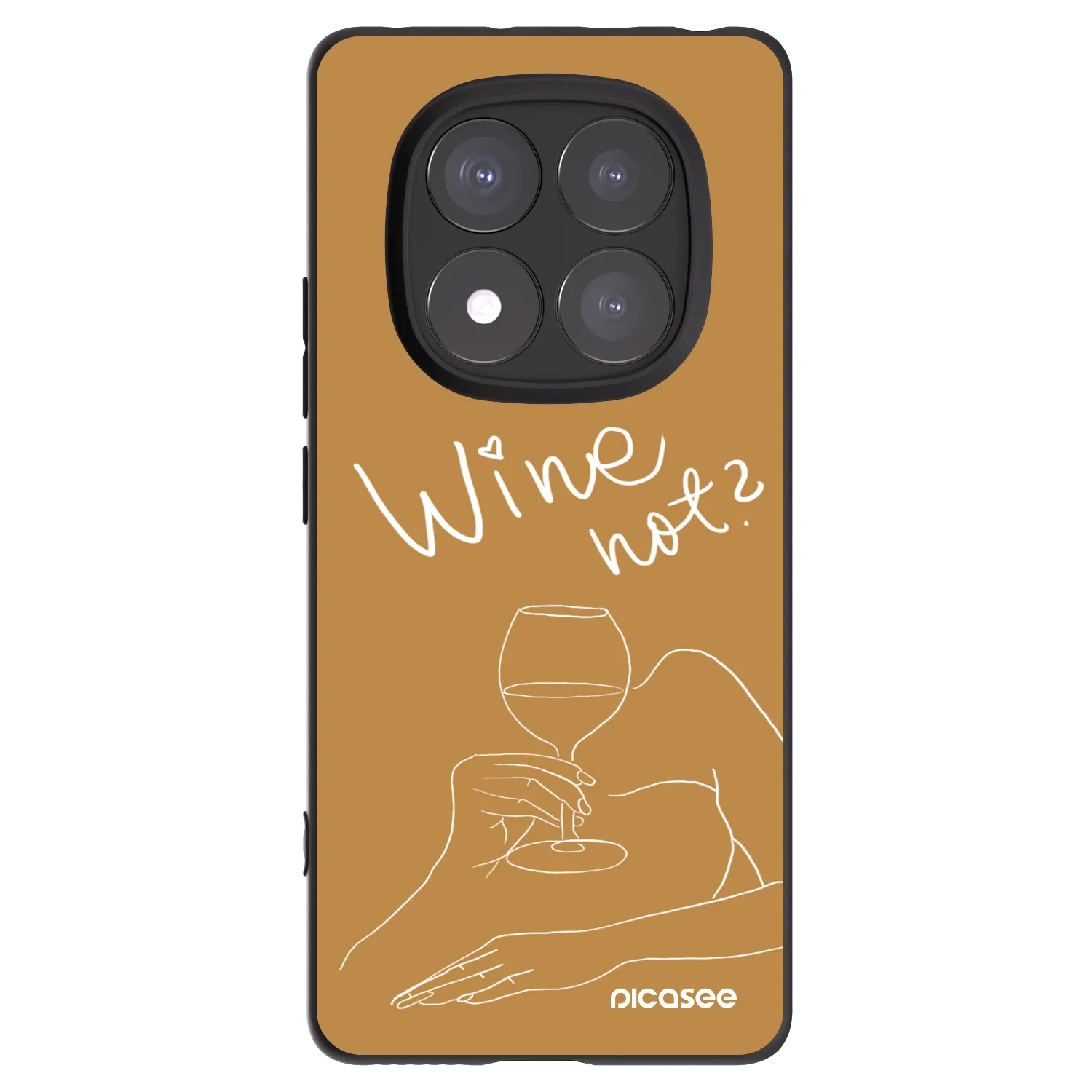 Picasee crna silikonska maskica za Xiaomi Redmi Note 14 Pro 5G - Wine not