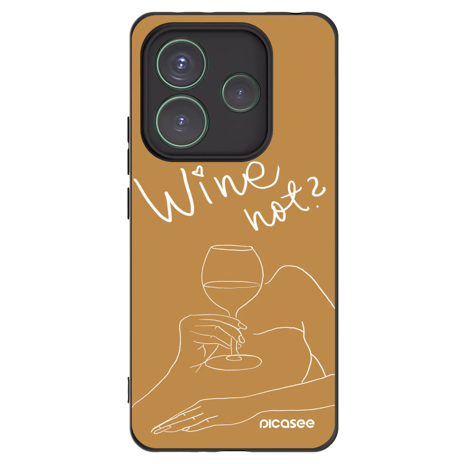 Picasee crna silikonska maskica za Xiaomi Redmi Note 14 5G - Wine not