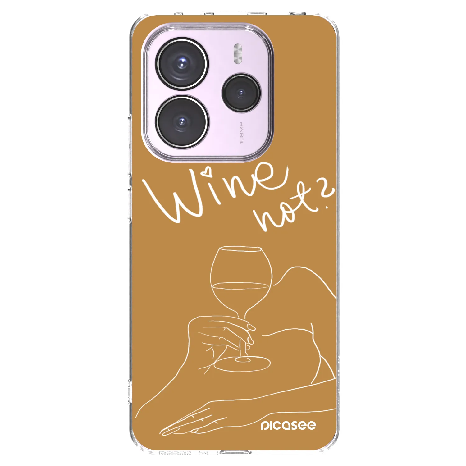 Picasee silikonska prozirna maskica za Xiaomi Redmi Note 14 5G - Wine not