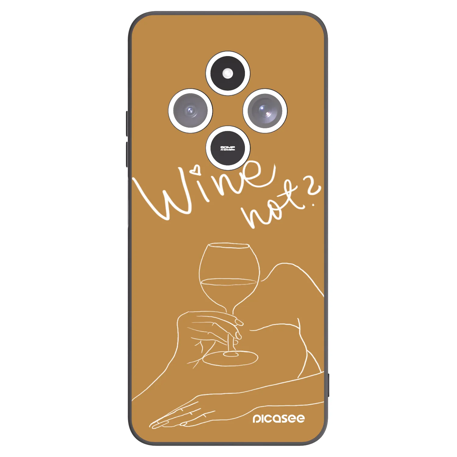 Picasee crna silikonska maskica za Xiaomi Redmi 14C - Wine not