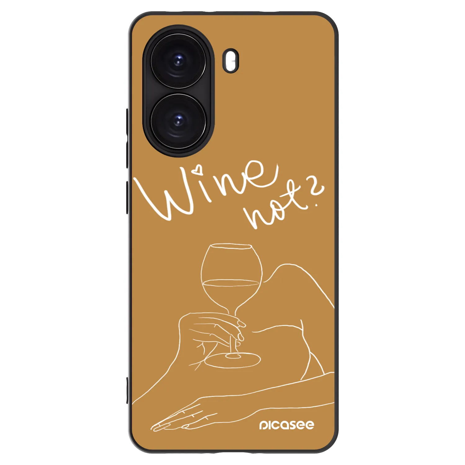 Picasee crna silikonska maskica za Xiaomi Poco X7 Pro 5G - Wine not