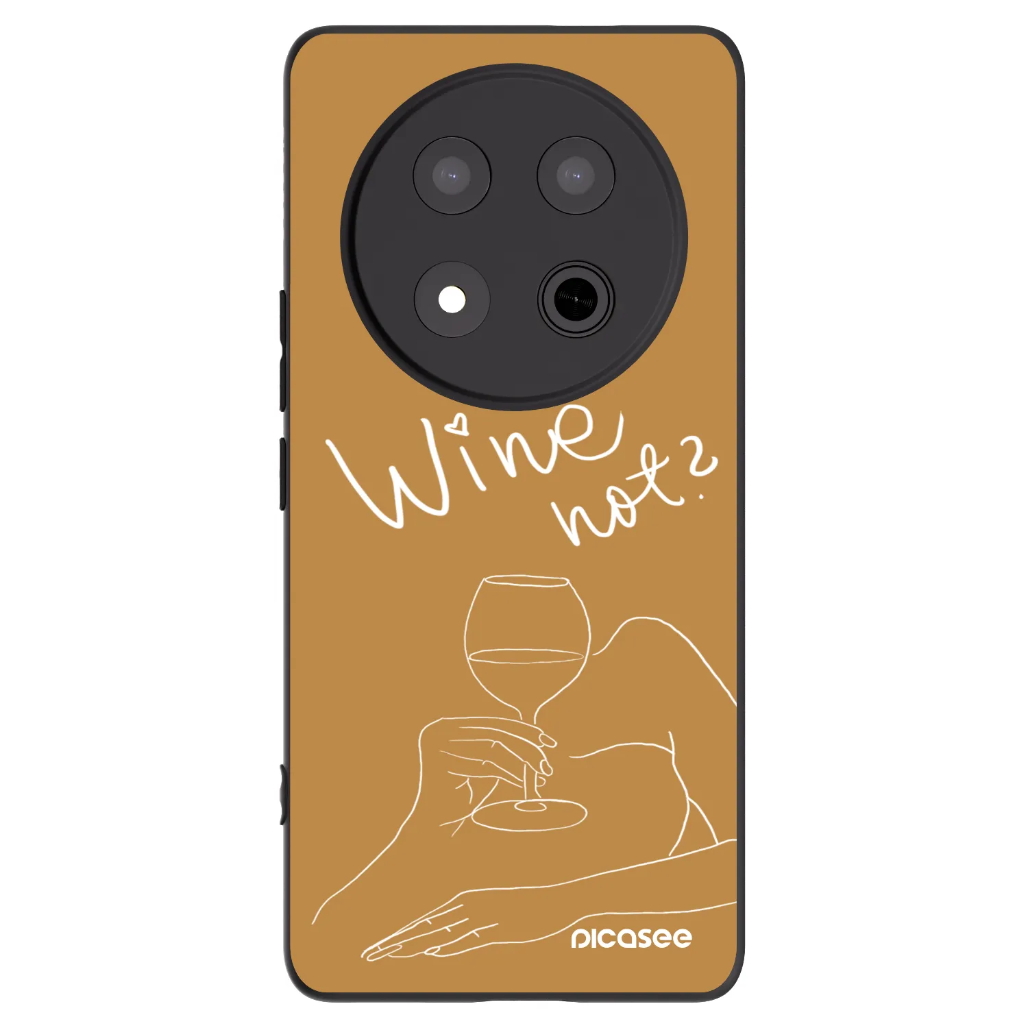 Picasee crna silikonska maskica za Honor Magic7 Lite 5G - Wine not