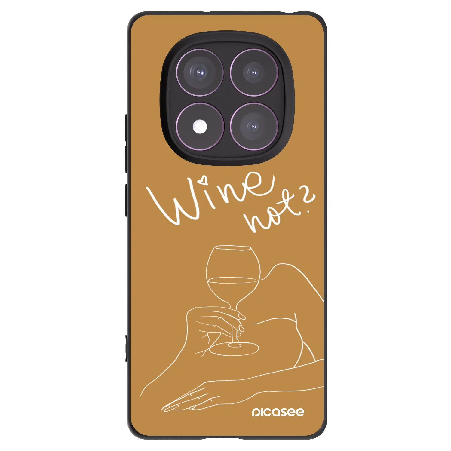 Picasee crna silikonska maskica za Xiaomi Redmi Note 14 Pro 4G - Wine not