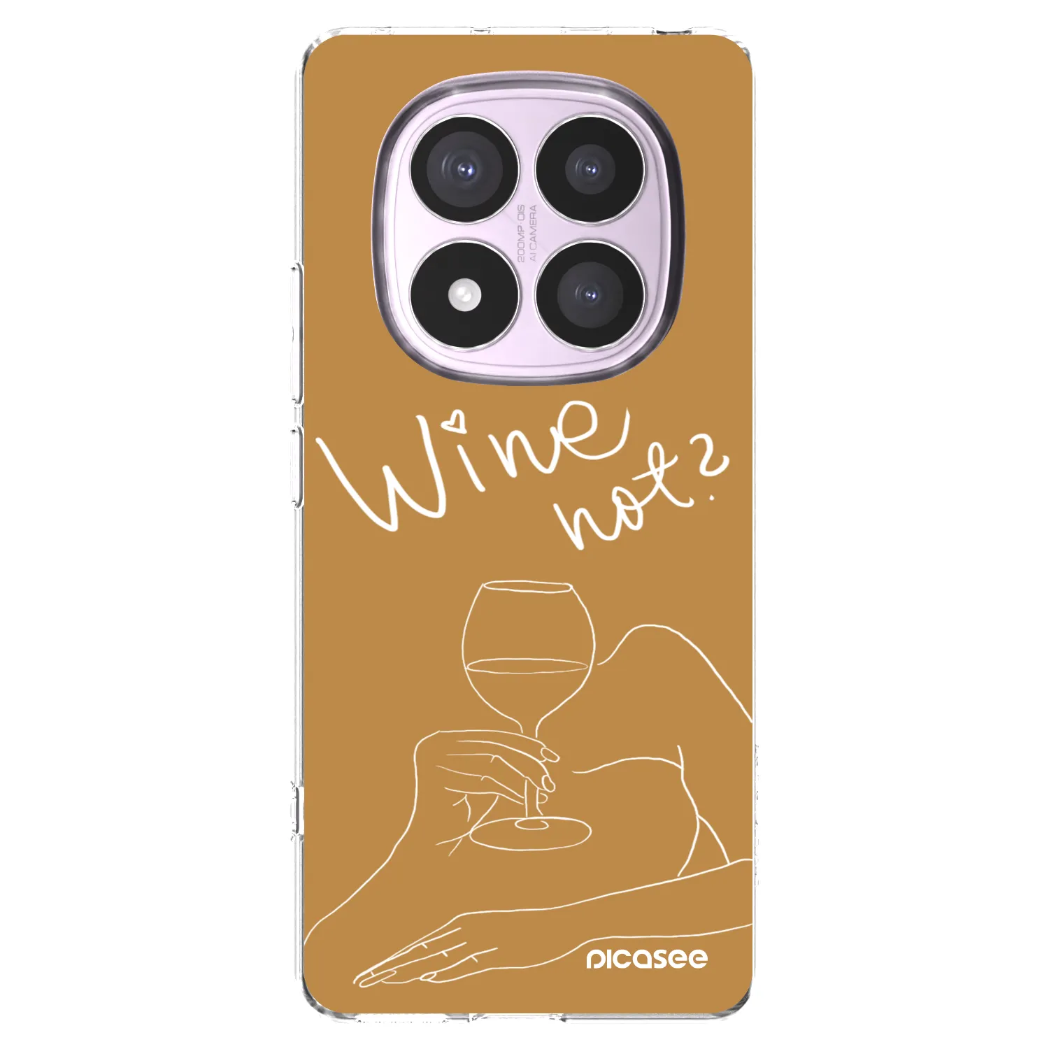 Picasee silikonska prozirna maskica za Xiaomi Redmi Note 14 Pro 4G - Wine not