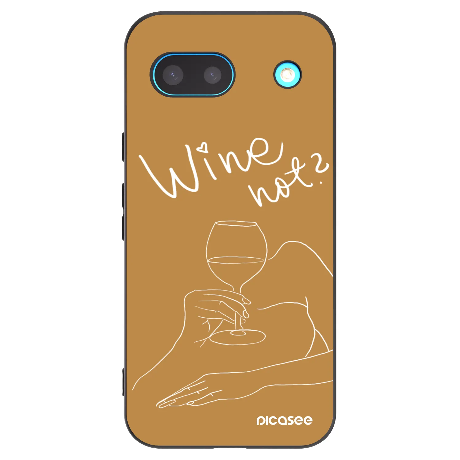 Picasee crna silikonska maskica za Google Pixel 8a - Wine not