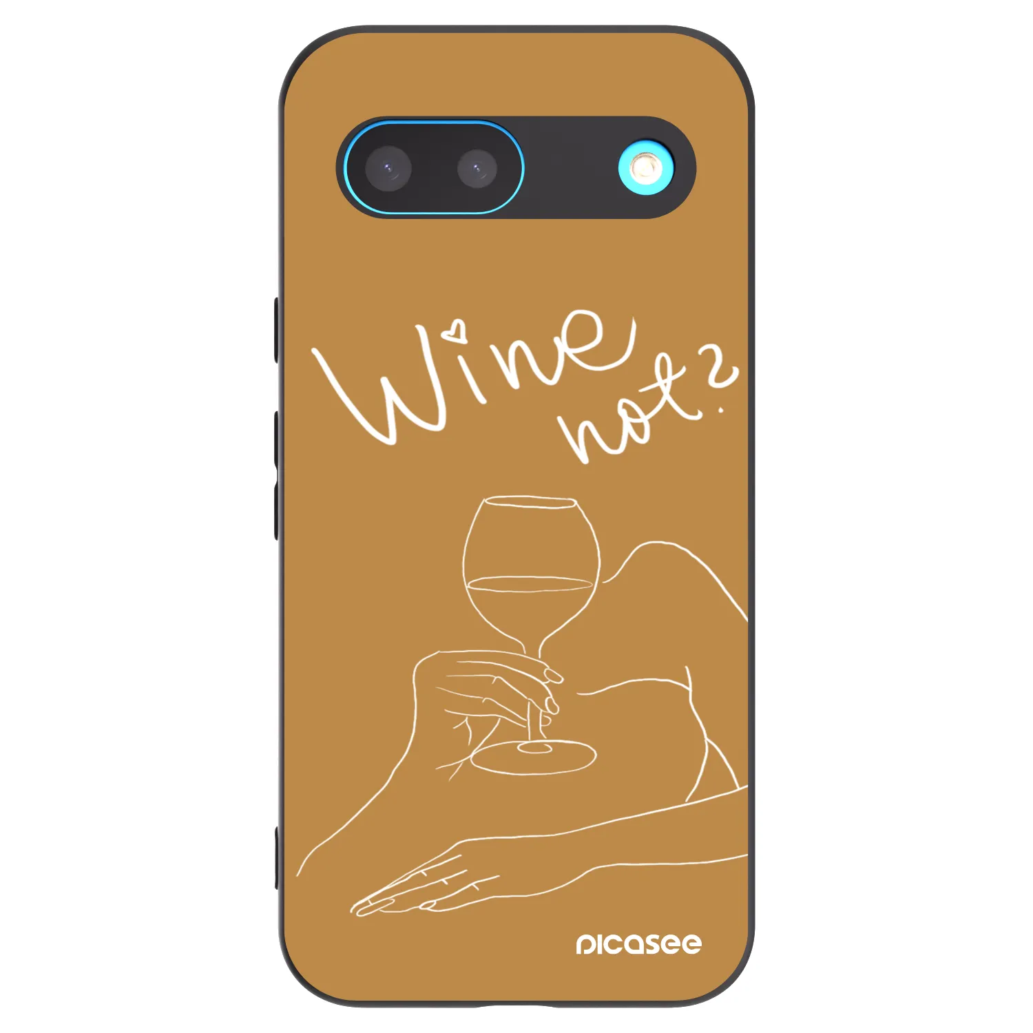 Picasee crna silikonska maskica za Google Pixel 8 - Wine not