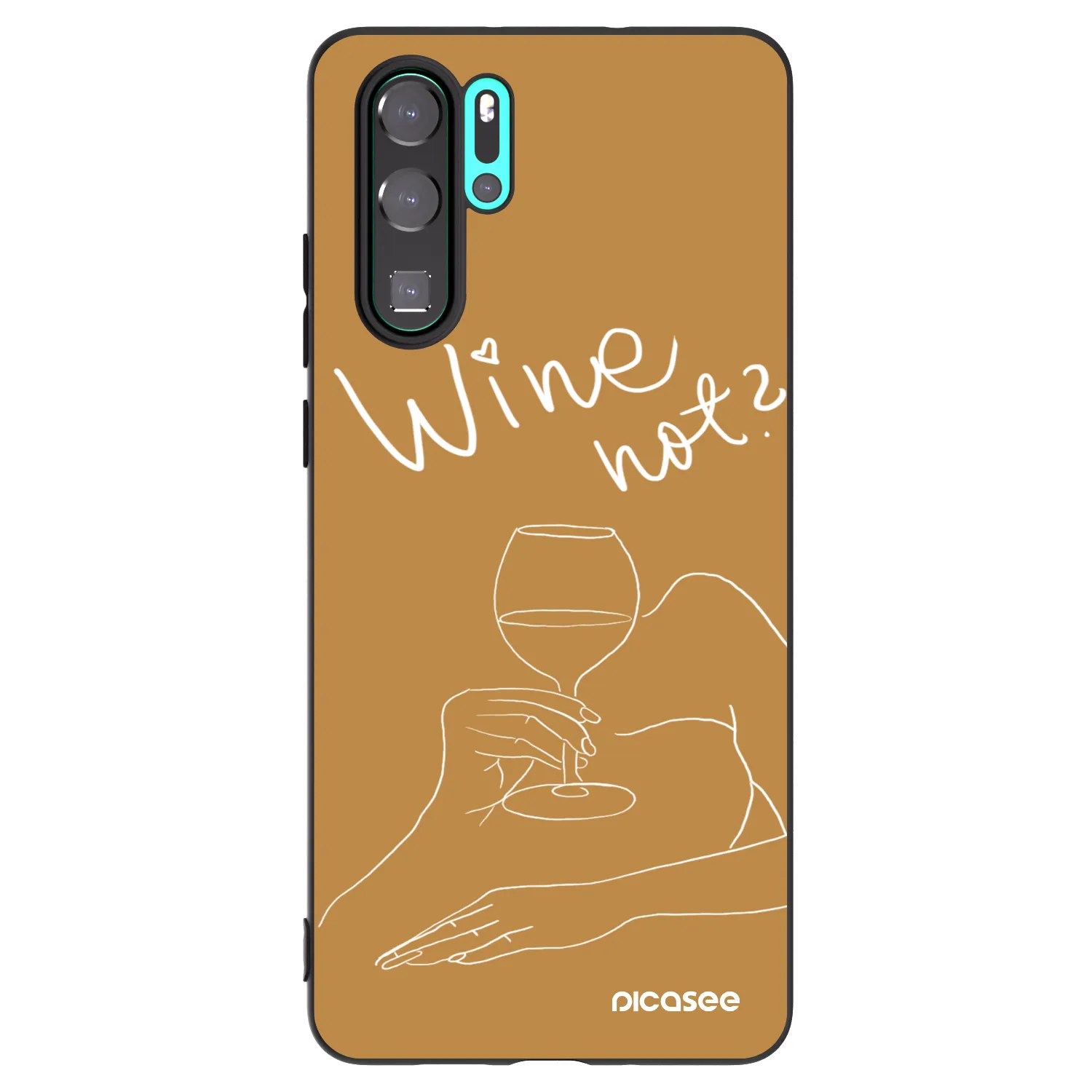 Picasee crna silikonska maskica za Huawei P30 Pro - Wine not