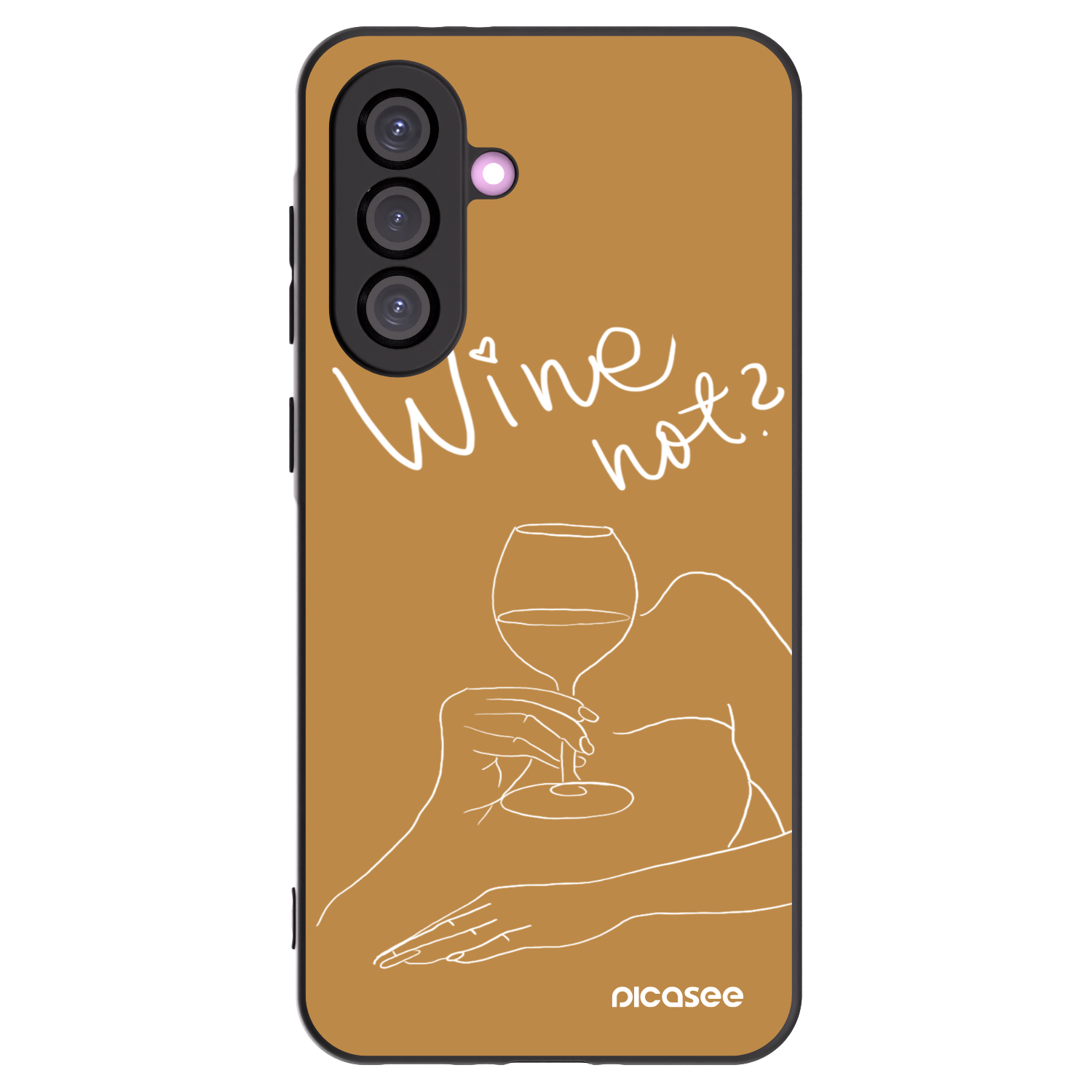 Picasee crna silikonska maskica za Samsung Galaxy A36 5G - Wine not