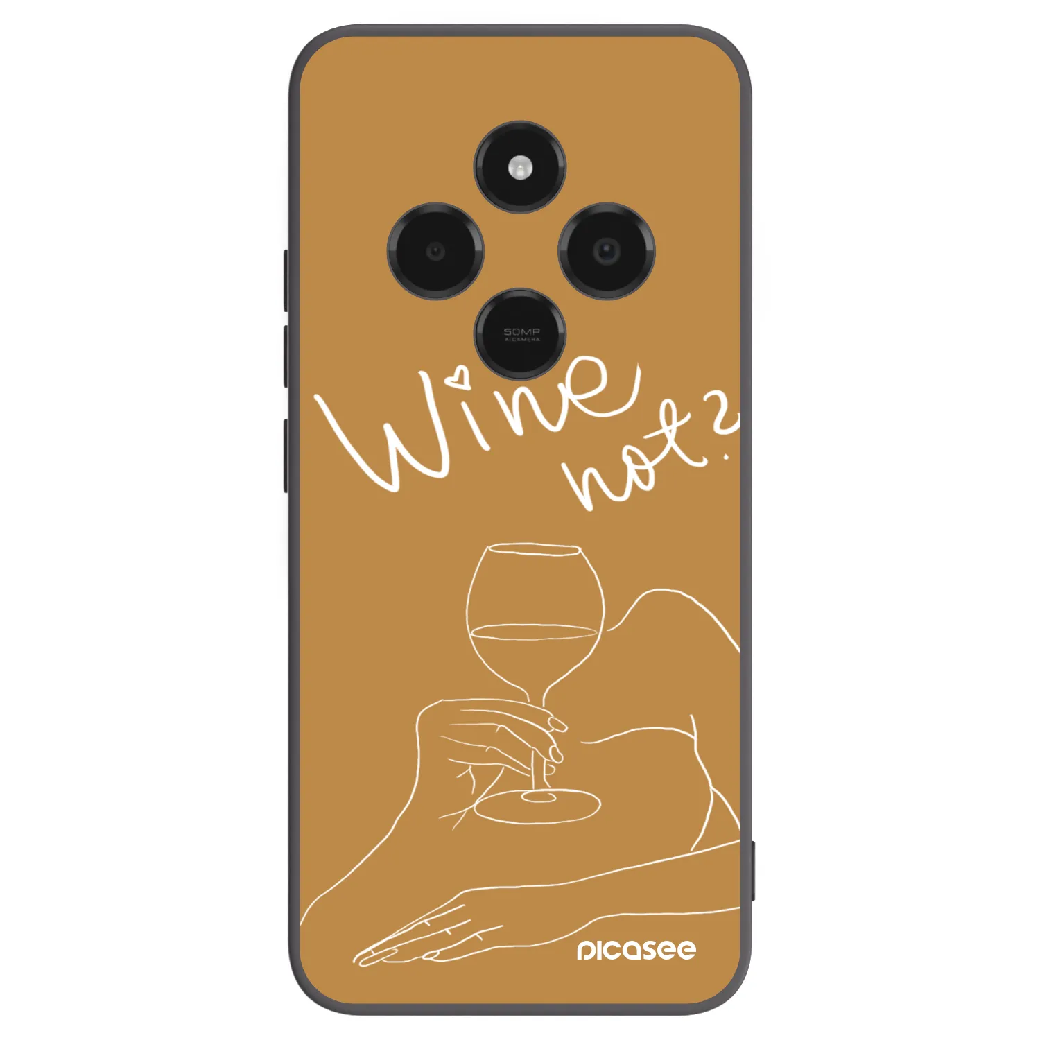 Picasee crna silikonska maskica za Xiaomi Poco C75 - Wine not