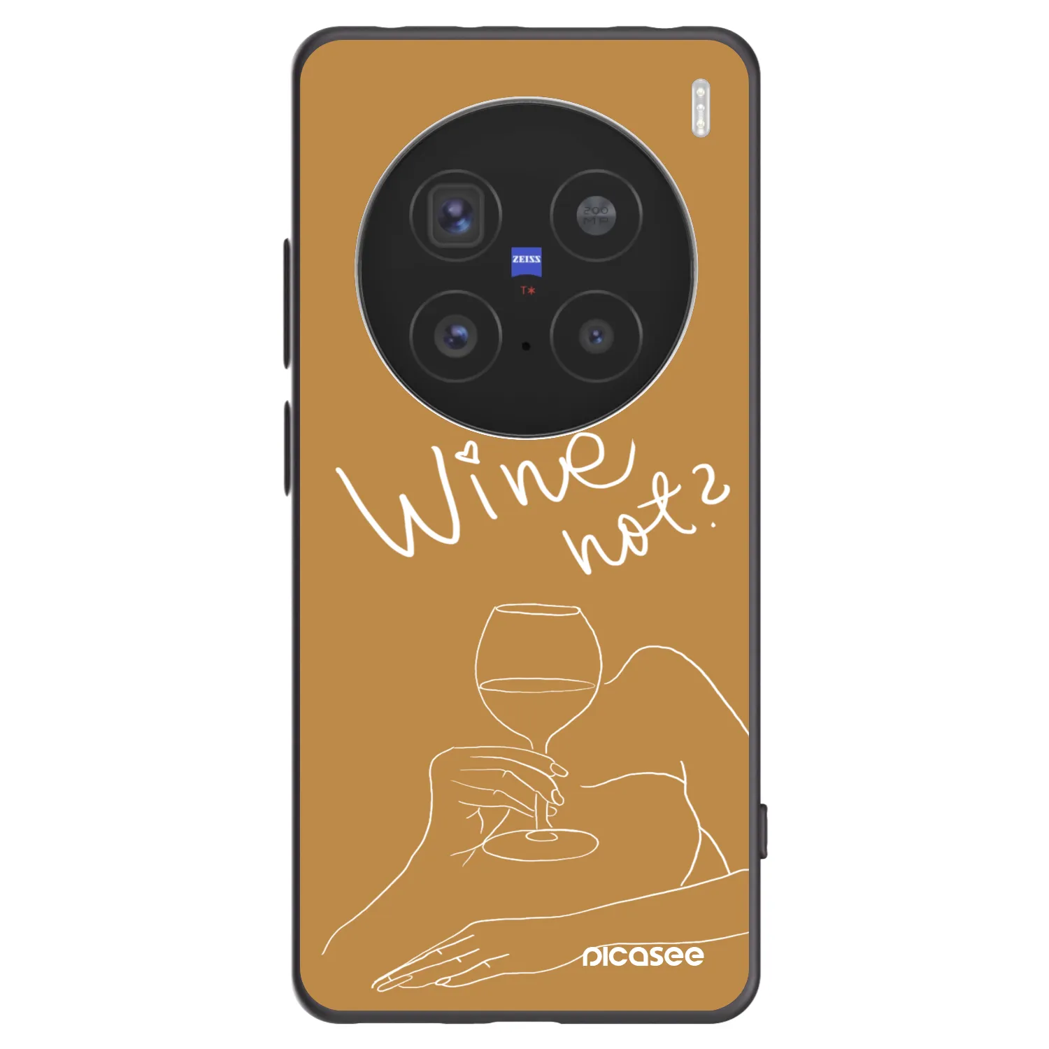 Picasee crna silikonska maskica za Vivo X200 Pro - Wine not
