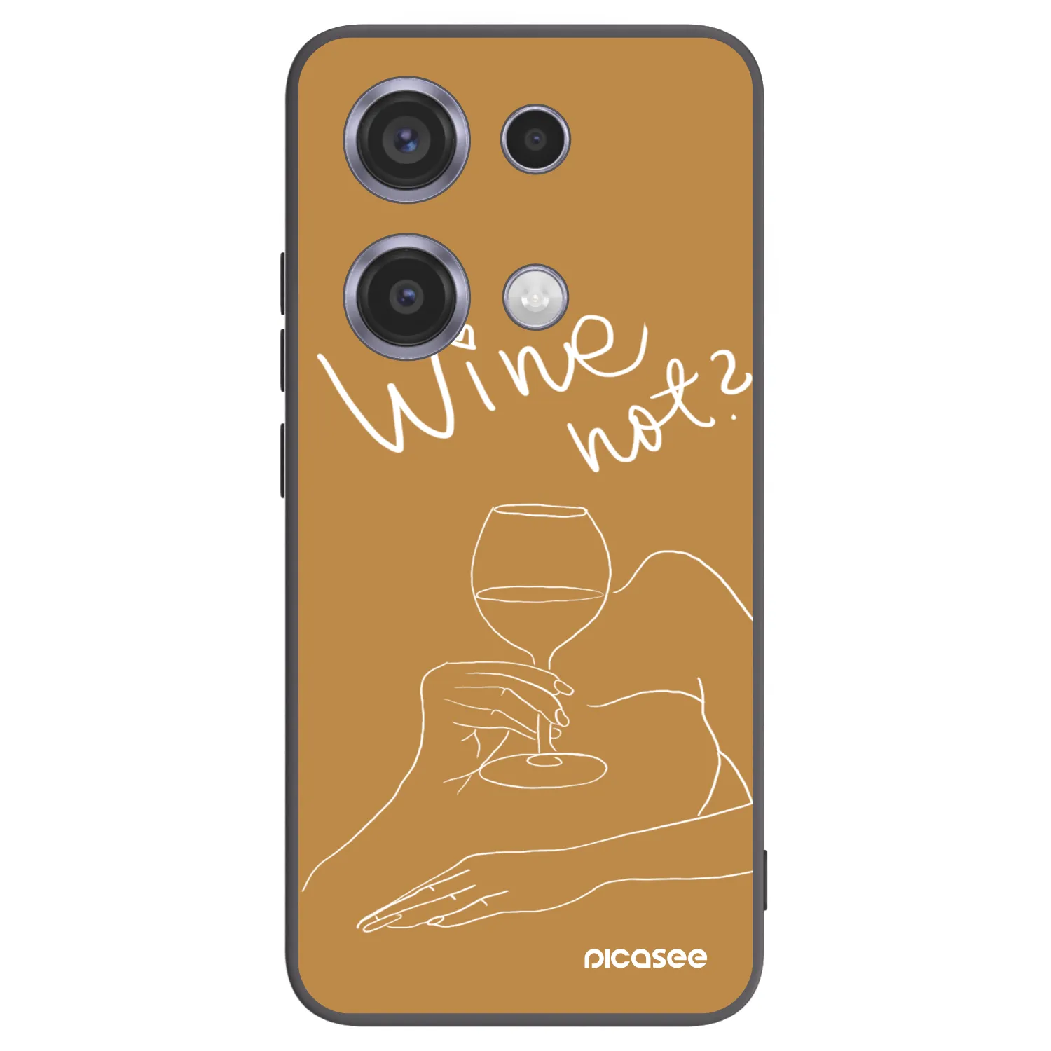 Picasee crna silikonska maskica za Xiaomi Redmi Note 14S - Wine not
