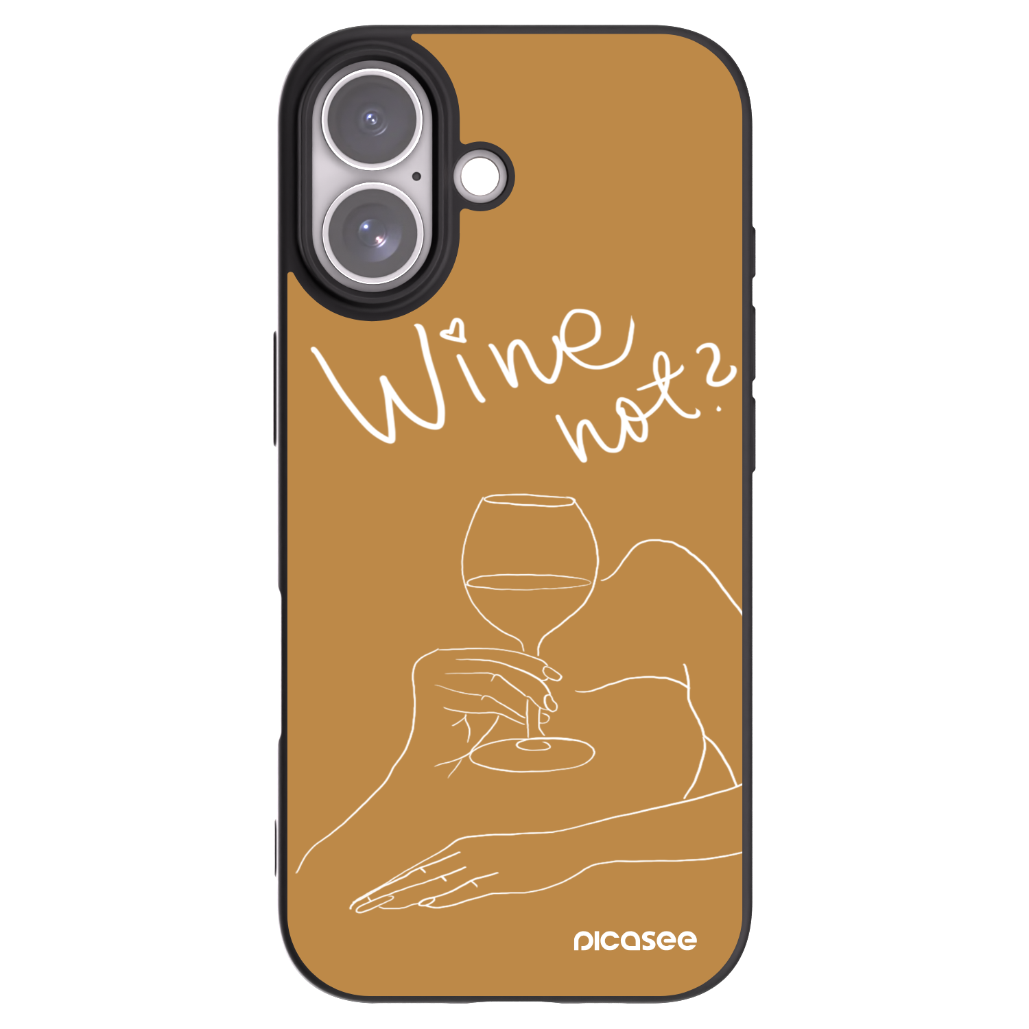 Picasee crna silikonska maskica za Apple iPhone 17 - Wine not