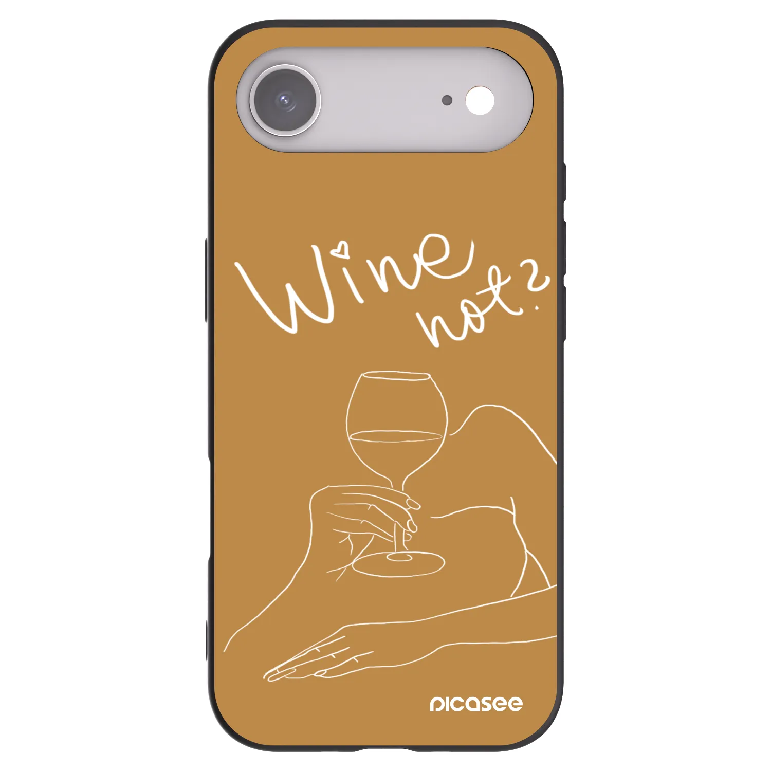 Picasee crna silikonska maskica za Apple iPhone Air - Wine not