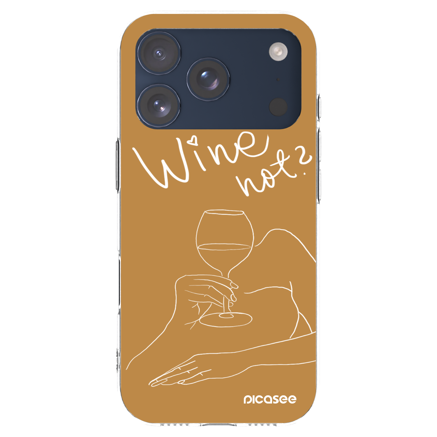 Picasee silikonska prozirna maskica za Apple iPhone 17 Pro - Wine not