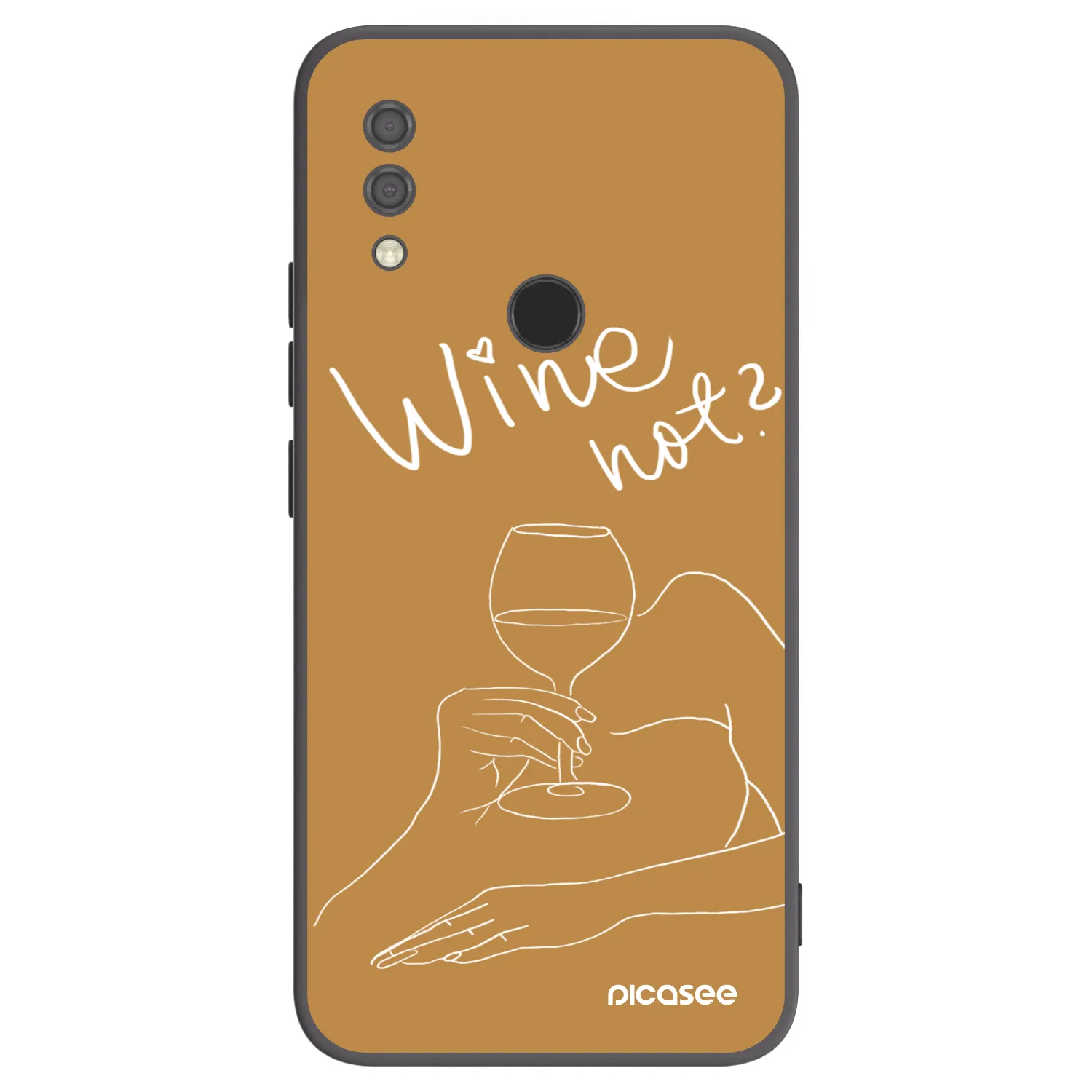 Picasee crna silikonska maskica za Xiaomi Redmi 7 - Wine not