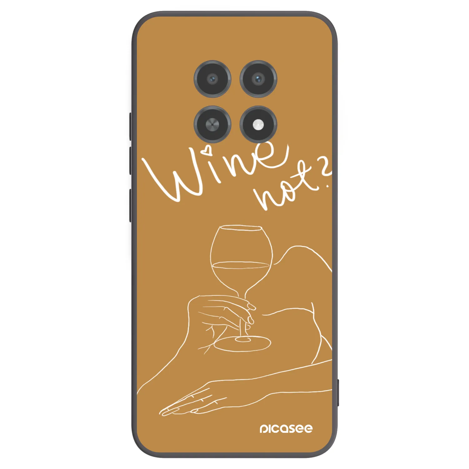 Picasee crna silikonska maskica za Realme 12X - Wine not