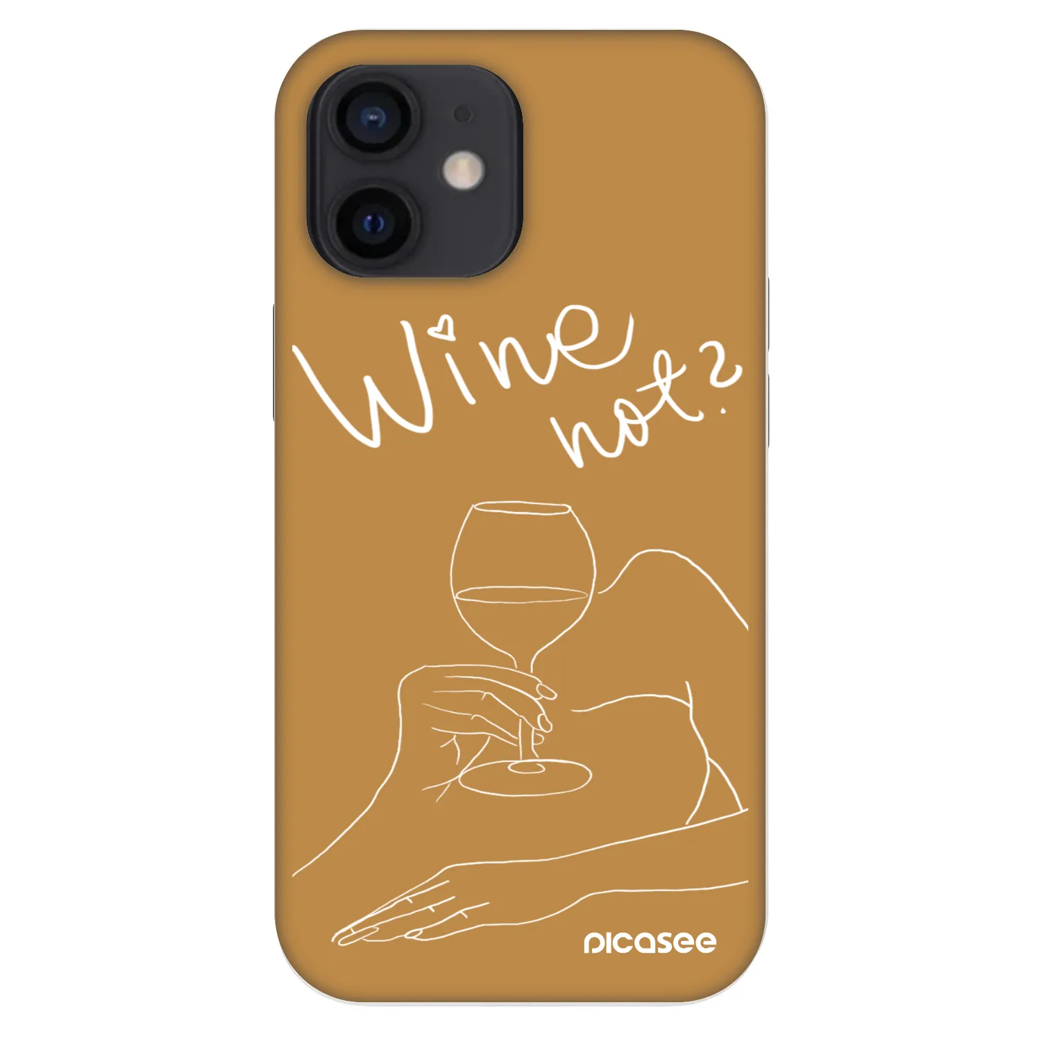 Picasee Fashion Case za Apple iPhone 12 mini - Wine not