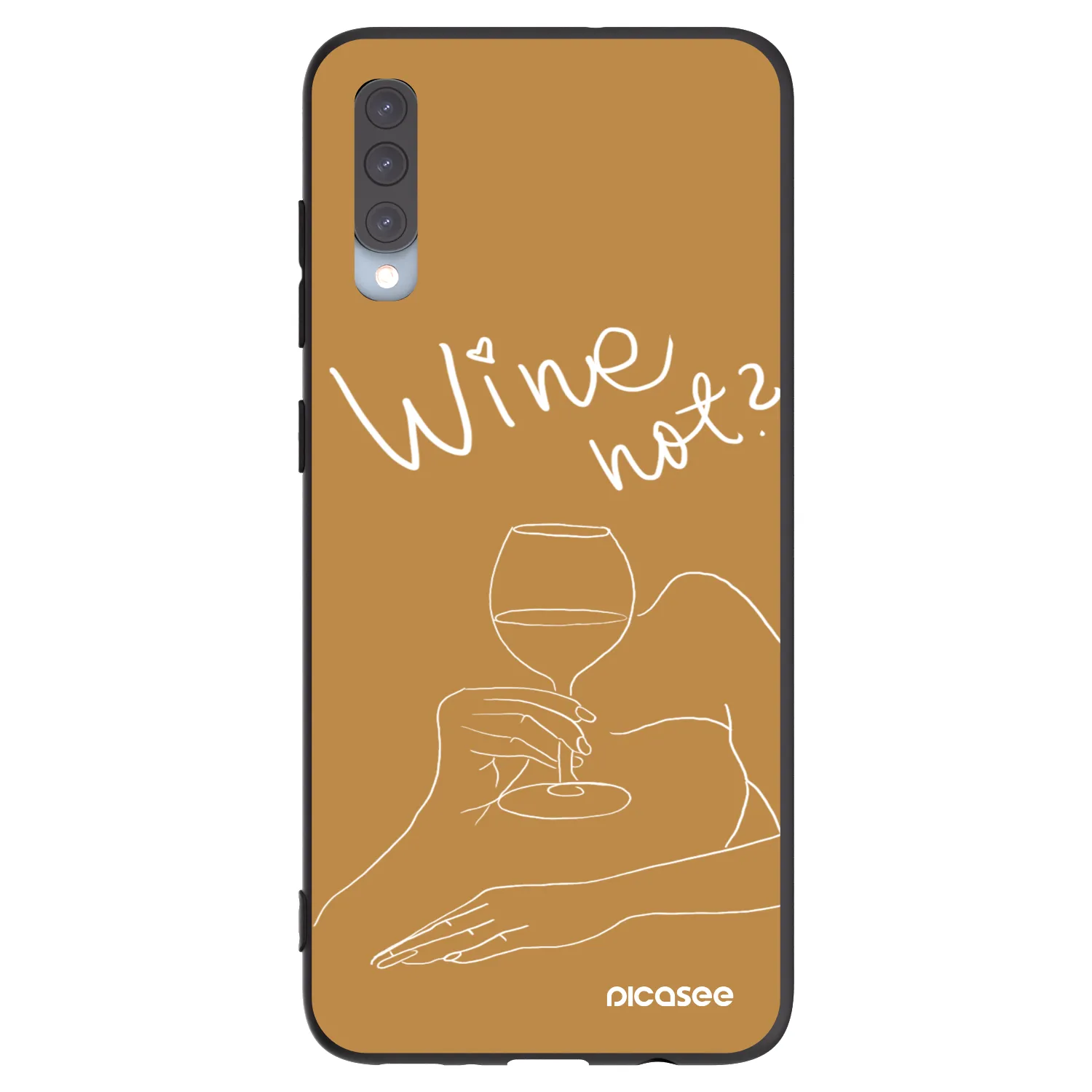 Picasee crna silikonska maskica za Samsung Galaxy A70 A705F - Wine not