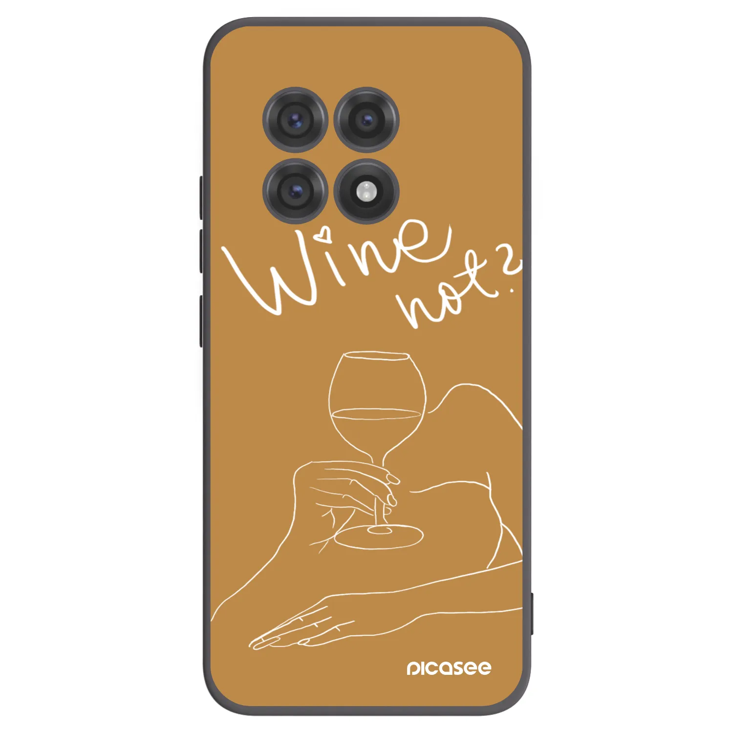 Picasee crna silikonska maskica za OnePlus 13R 5G - Wine not