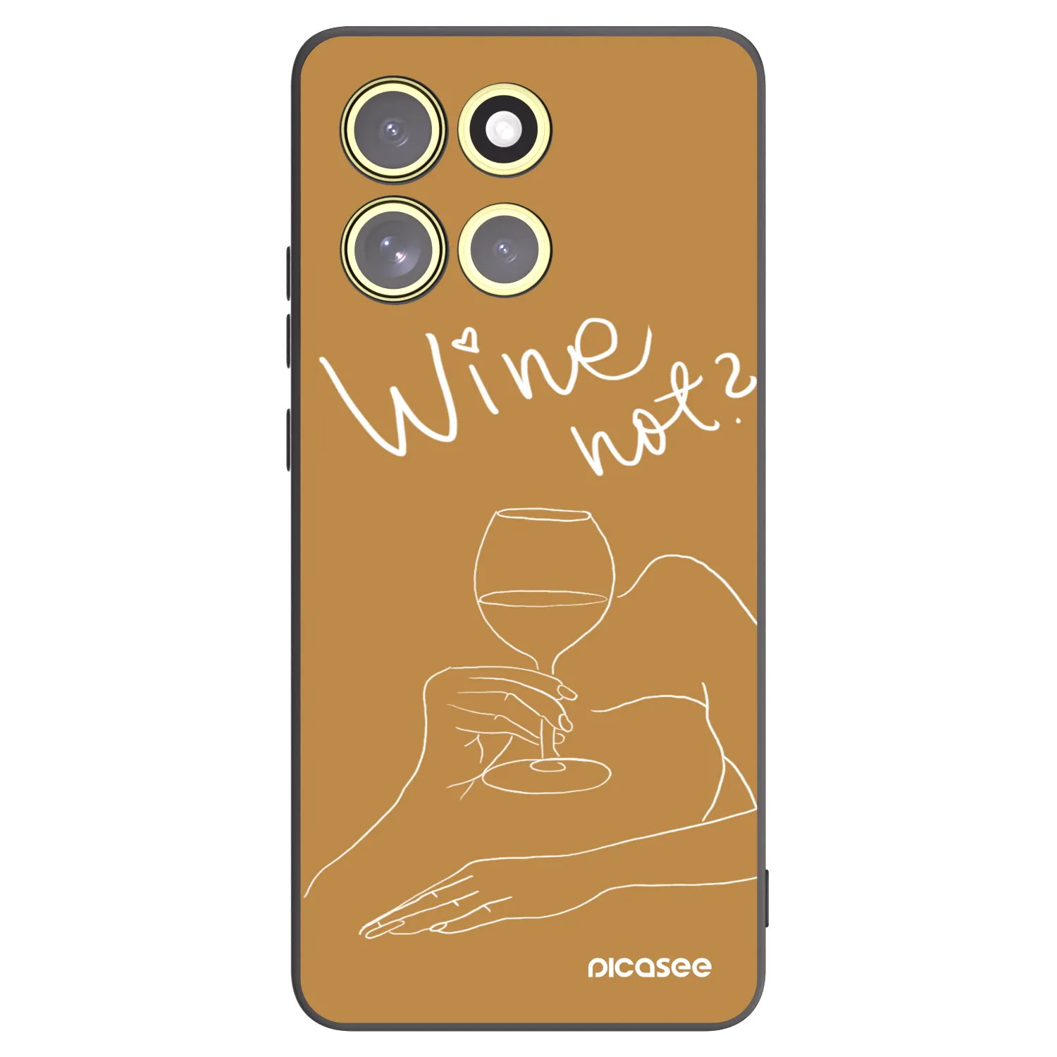 Picasee crna silikonska maskica za Motorola Moto G86 5G - Wine not