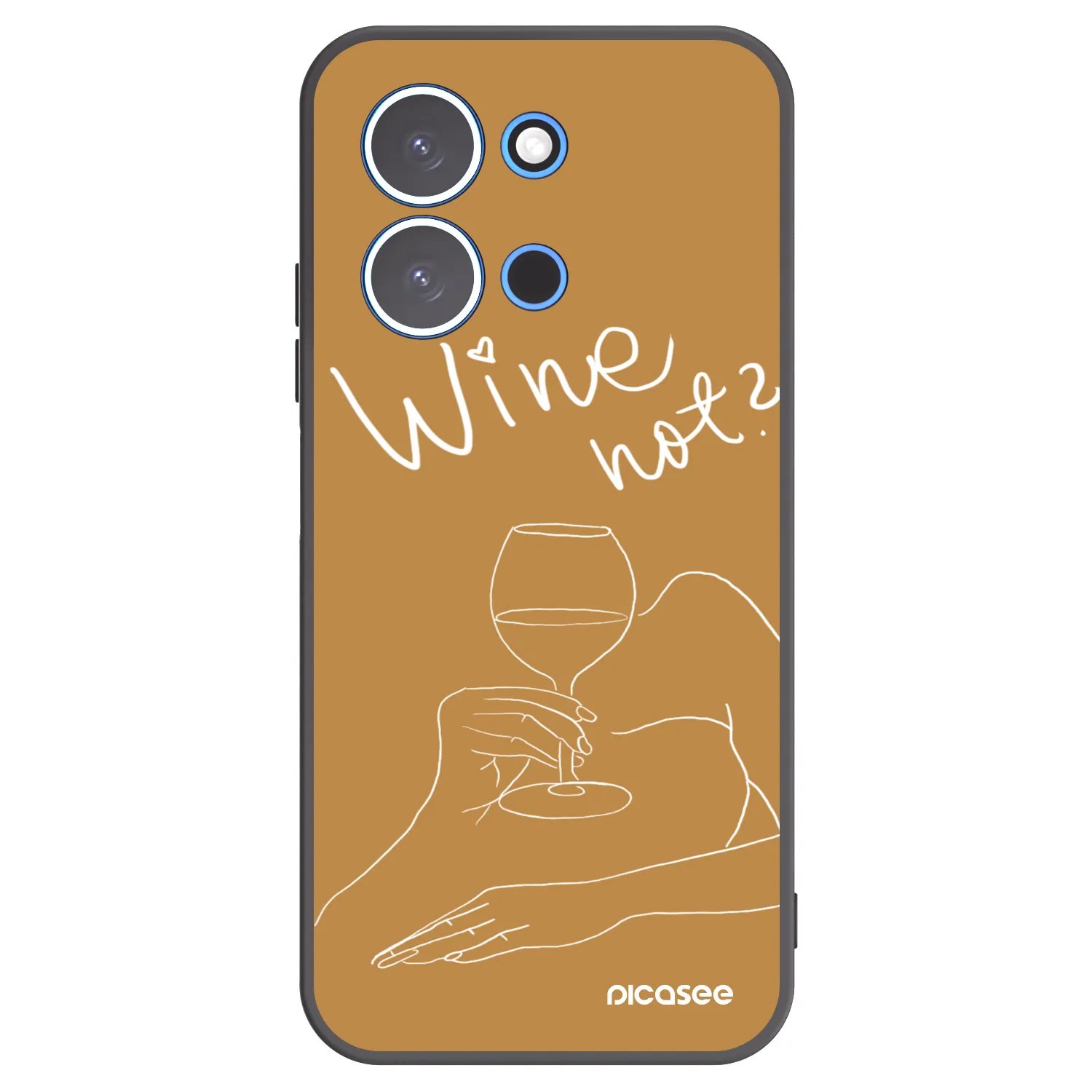 Picasee crna silikonska maskica za Xiaomi Redmi 15C 4G - Wine not