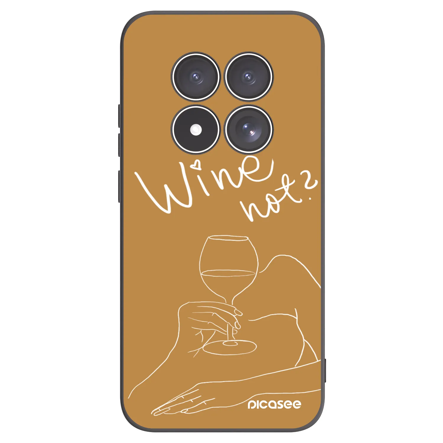 Picasee crna silikonska maskica za Xiaomi Redmi Note 15 Pro 4G - Wine not