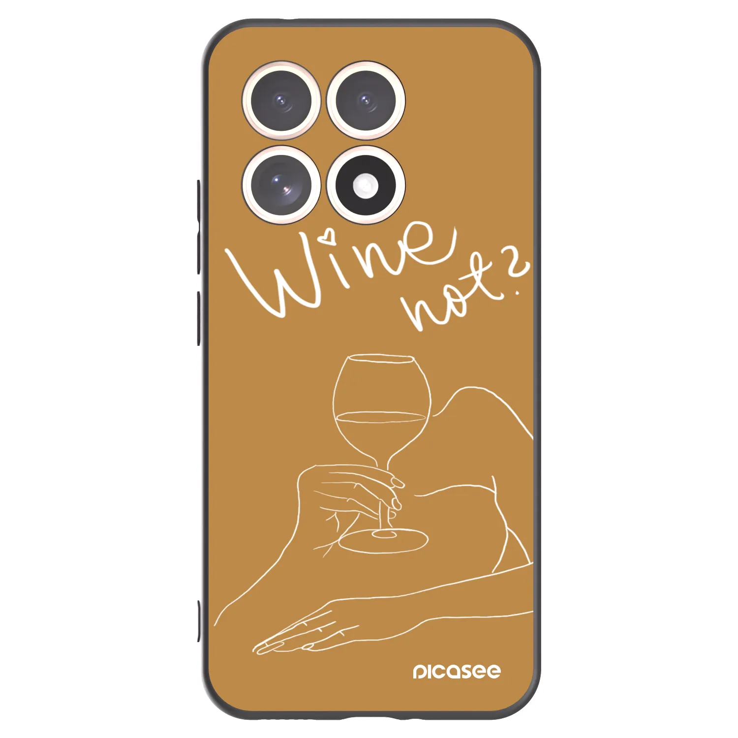 Picasee crna silikonska maskica za Xiaomi 15T - Wine not