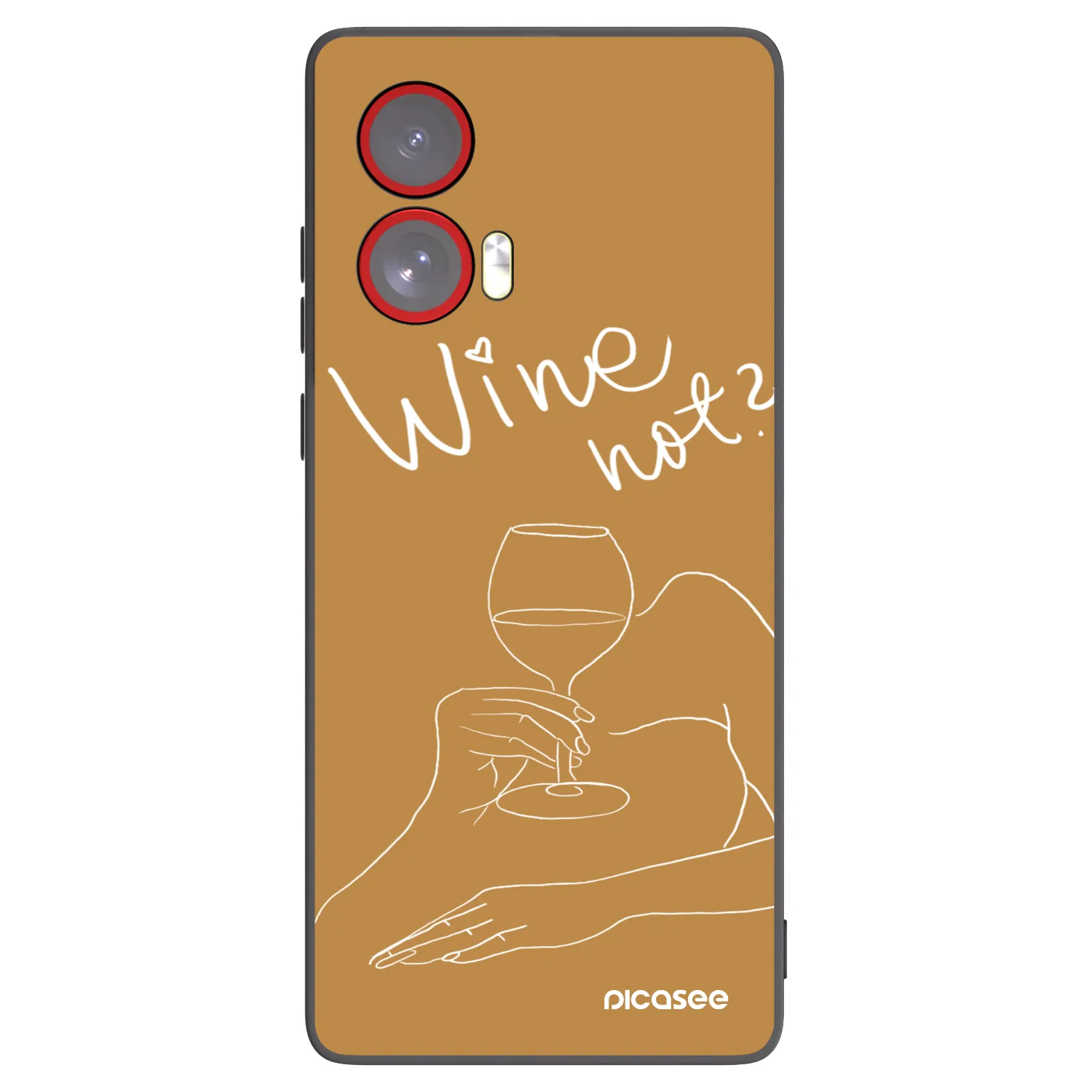 Picasee crna silikonska maskica za Motorola Edge 50 Fusion - Wine not