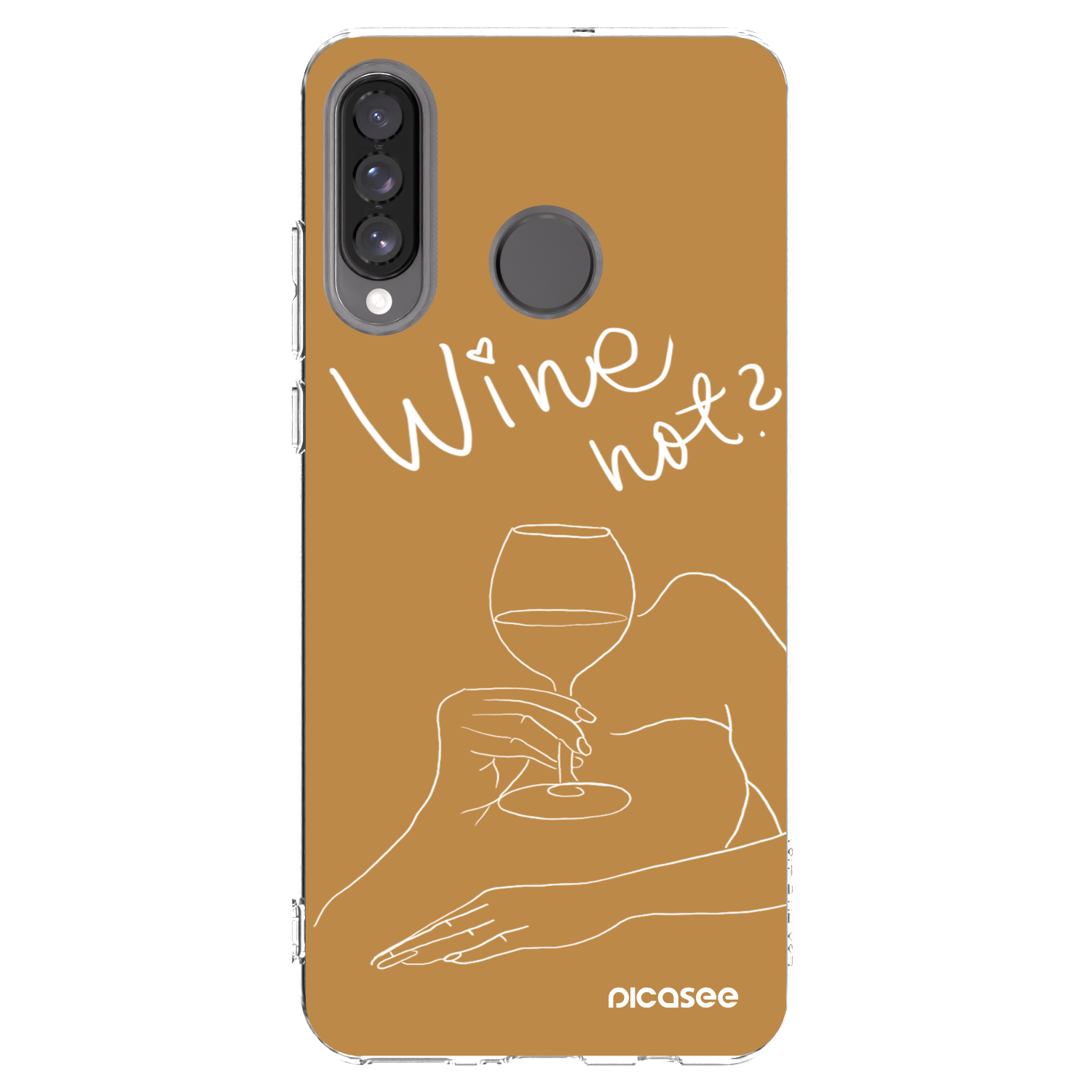 Picasee silikonska prozirna maskica za Huawei P30 Lite - Wine not