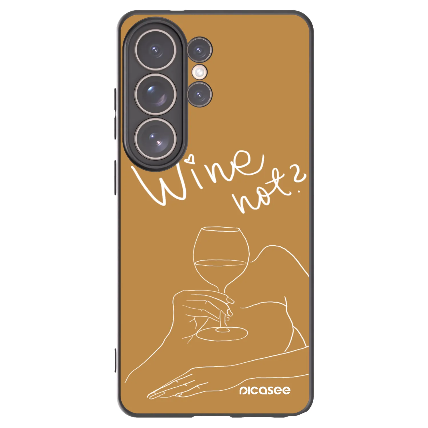 Picasee crna silikonska maskica za Samsung Galaxy S26 Ultra - Wine not