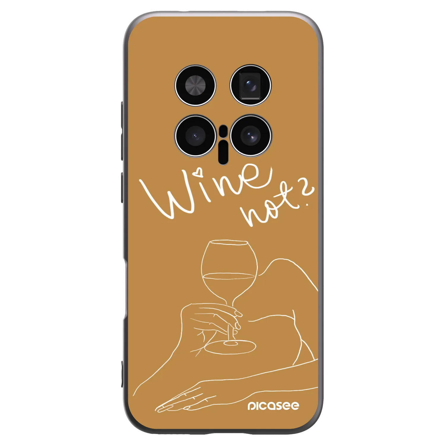 Picasee crna silikonska maskica za Honor Magic8 Pro 5G - Wine not