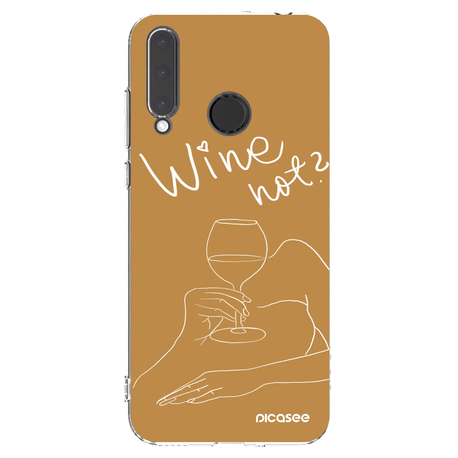 Picasee silikonska prozirna maskica za Honor 20 Lite - Wine not