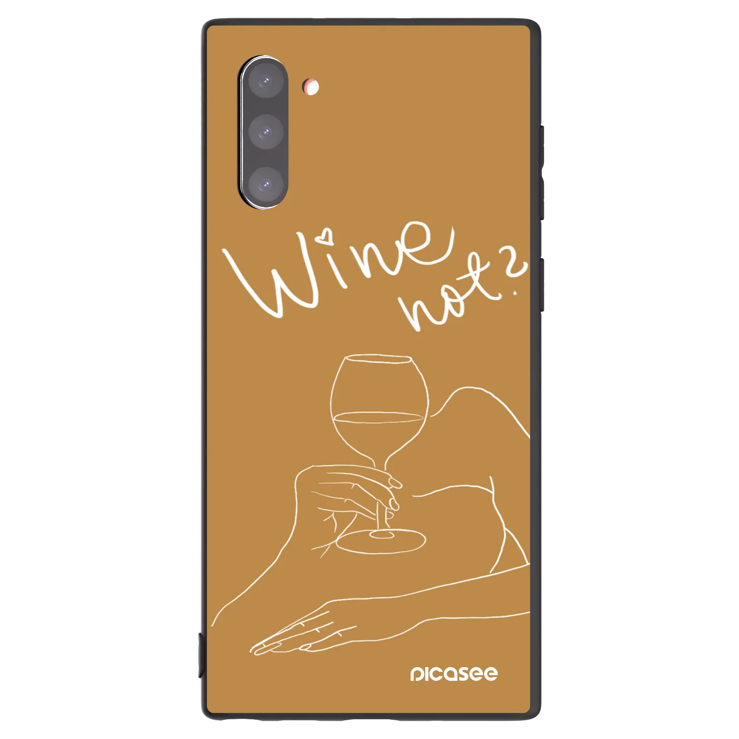 Picasee crna silikonska maskica za Samsung Galaxy Note 10 N970F - Wine not