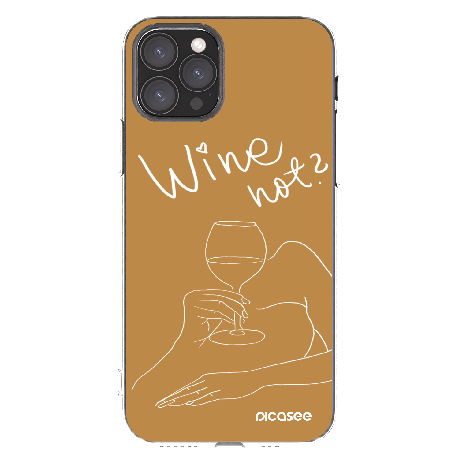 Picasee silikonska prozirna maskica za Apple iPhone 11 Pro - Wine not