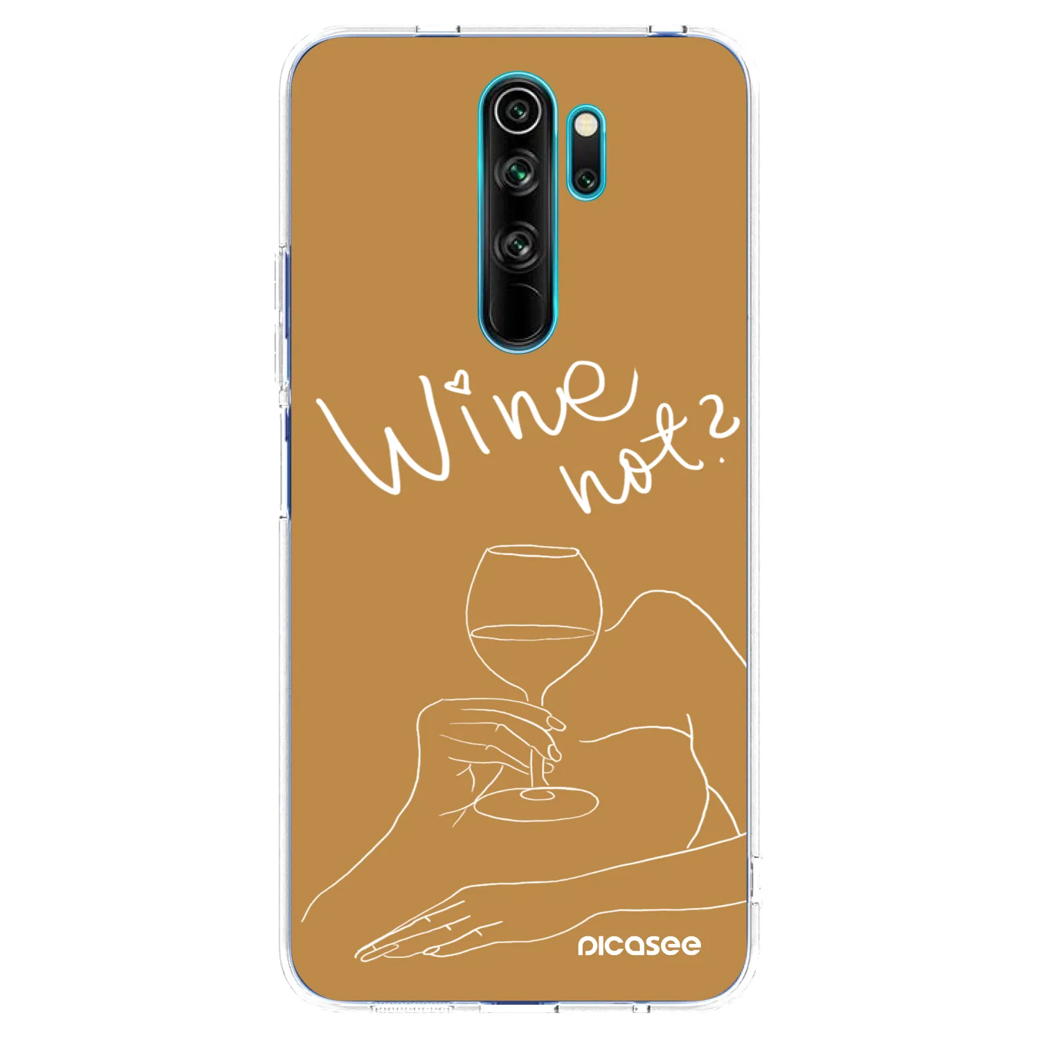 Picasee silikonska prozirna maskica za Xiaomi Redmi Note 8 Pro - Wine not
