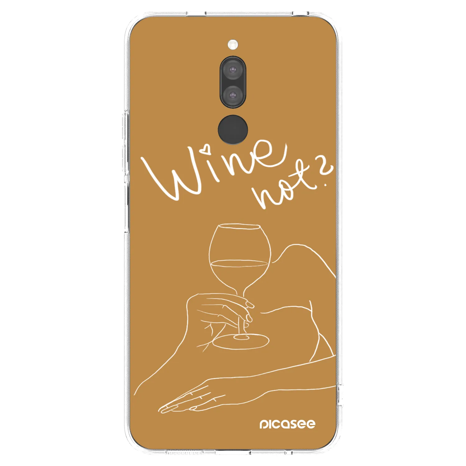 Picasee silikonska prozirna maskica za Xiaomi Redmi 8 - Wine not