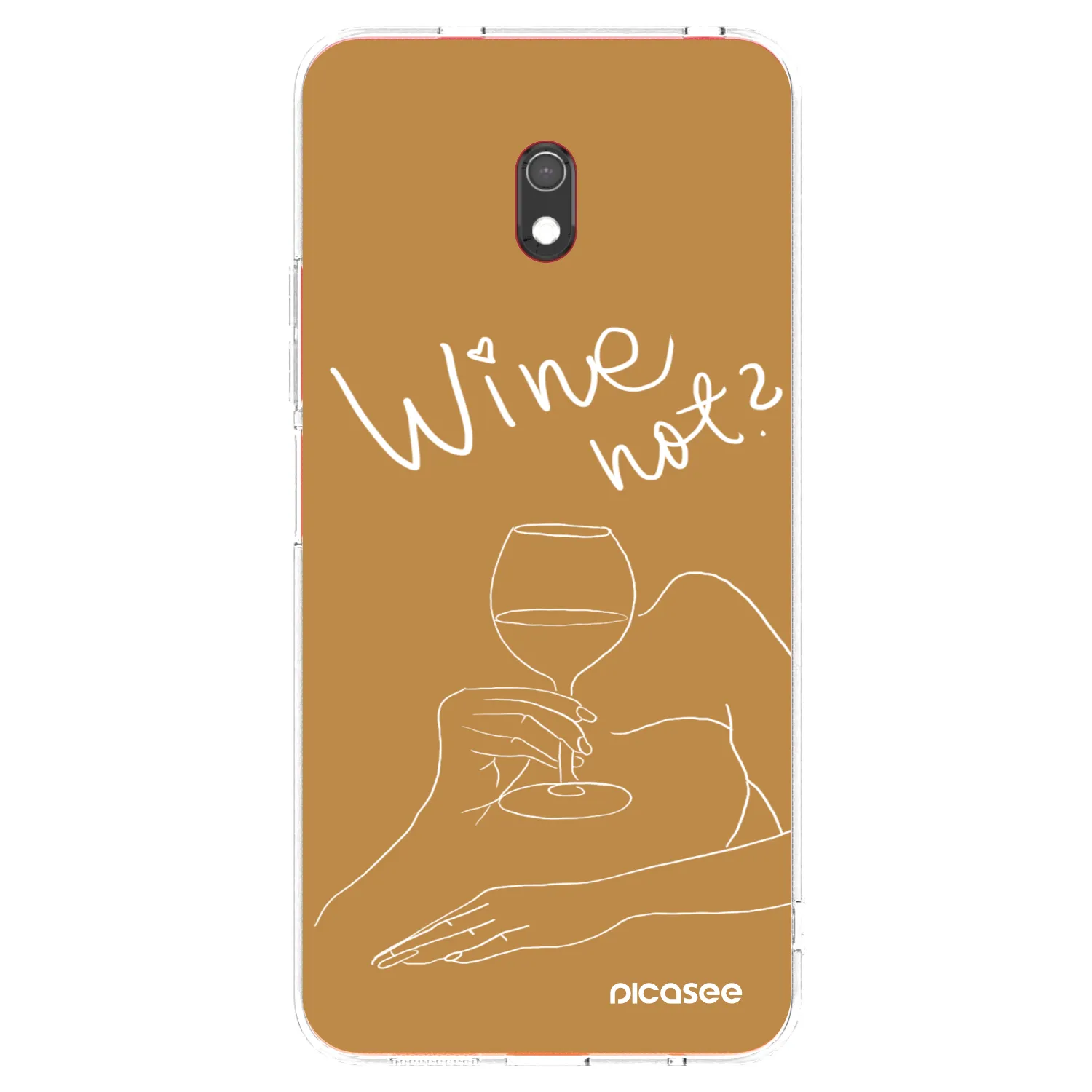 Picasee silikonska prozirna maskica za Xiaomi Redmi 8A - Wine not