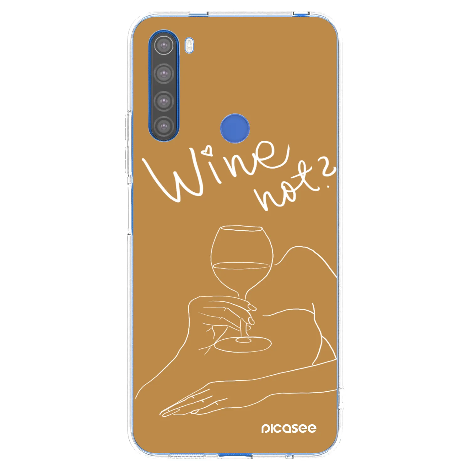 Picasee silikonska prozirna maskica za Xiaomi Redmi Note 8T - Wine not