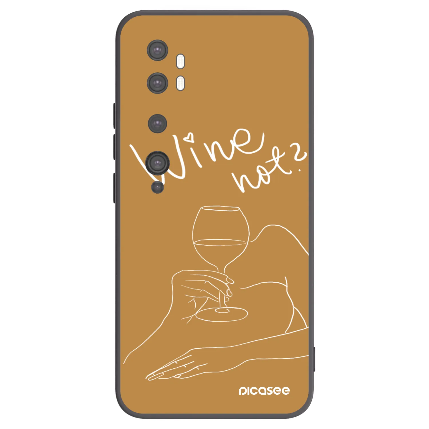 Picasee crna silikonska maskica za Xiaomi Mi Note 10 (Pro) - Wine not