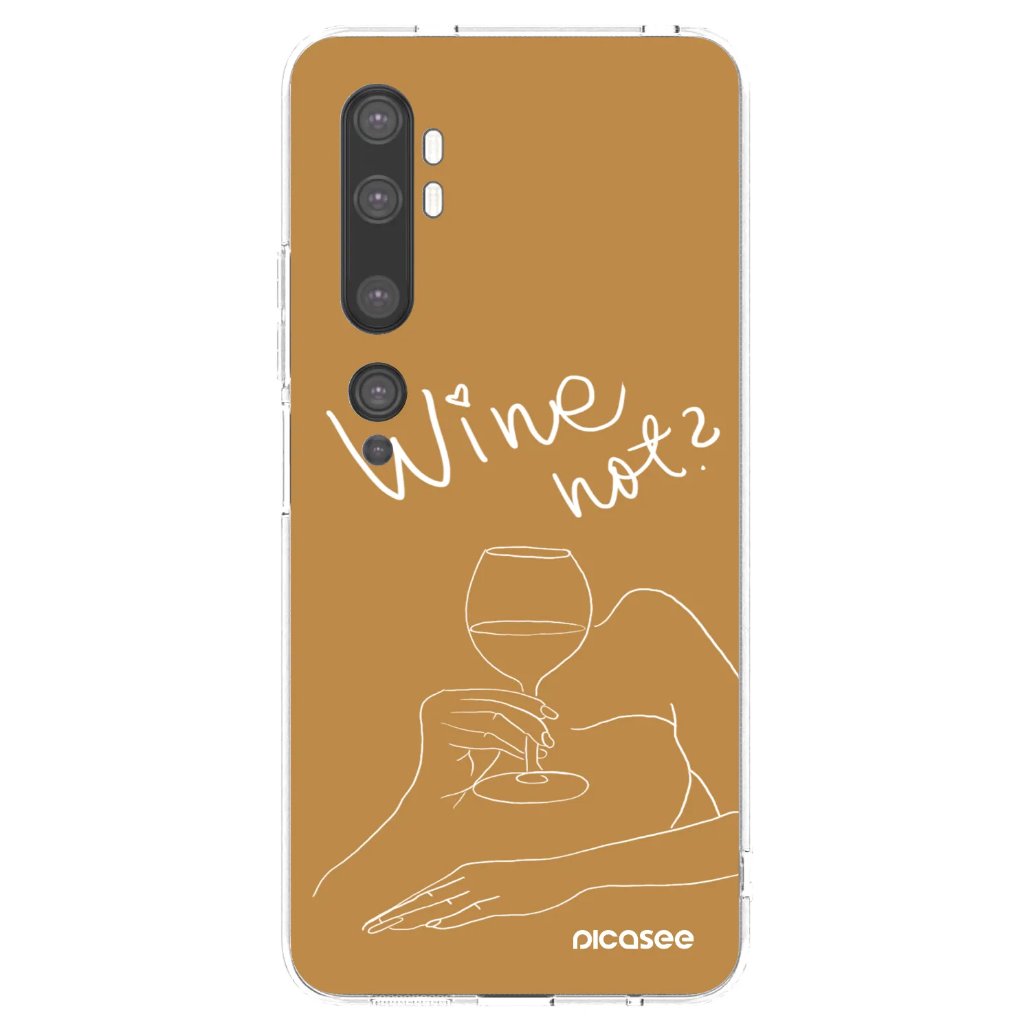 Picasee silikonska prozirna maskica za Xiaomi Mi Note 10 (Pro) - Wine not