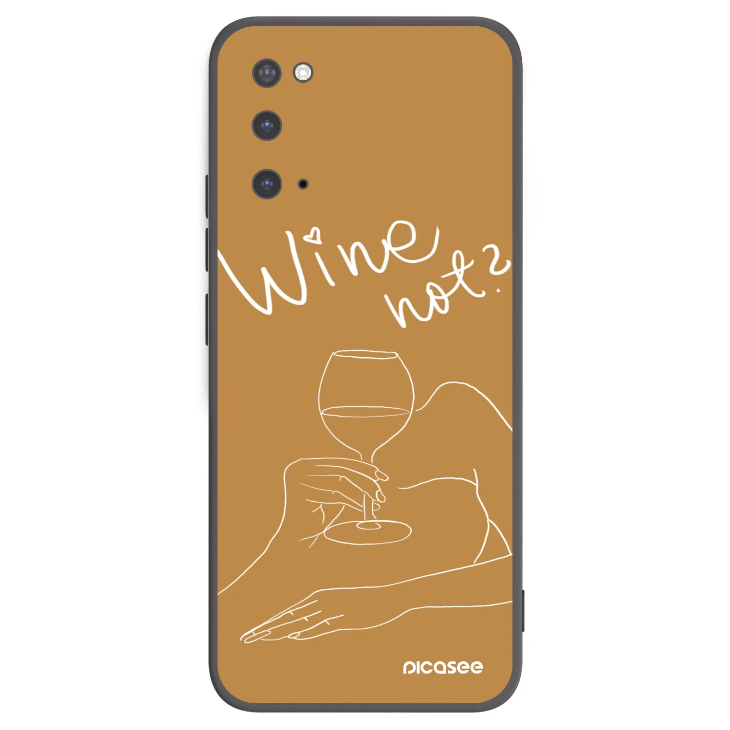 Picasee crna silikonska maskica za Samsung Galaxy S20 G980F - Wine not
