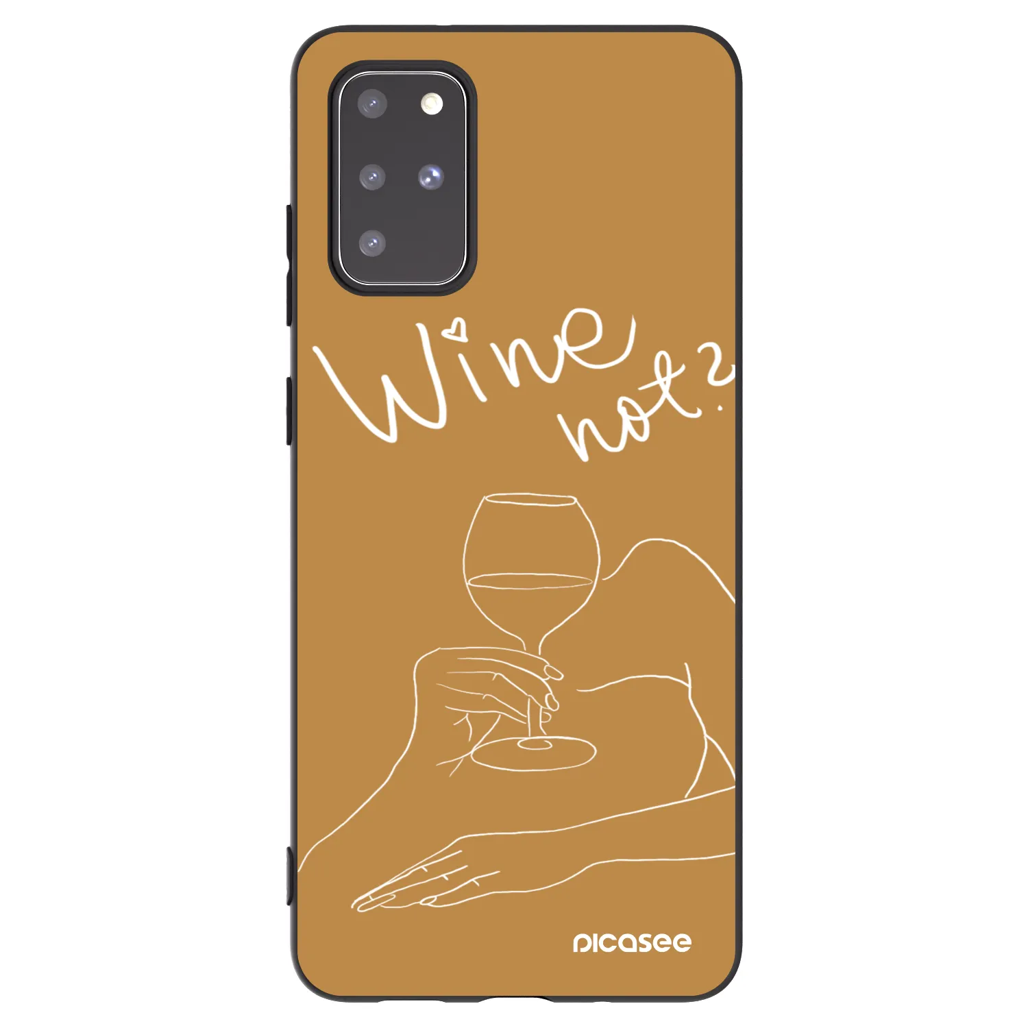 Picasee crna silikonska maskica za Samsung Galaxy S20+ G985F - Wine not