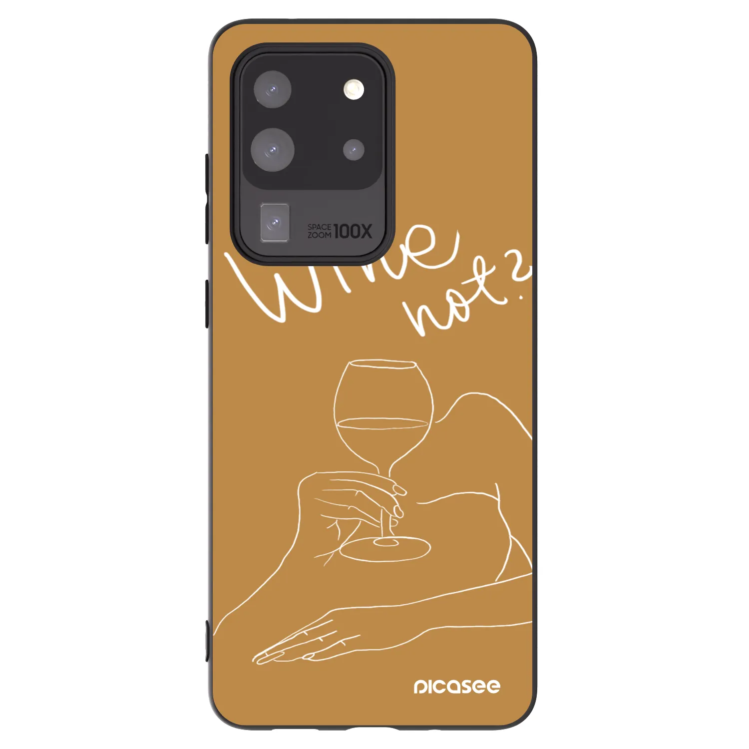 Picasee crna silikonska maskica za Samsung Galaxy S20 Ultra 5G G988F - Wine not
